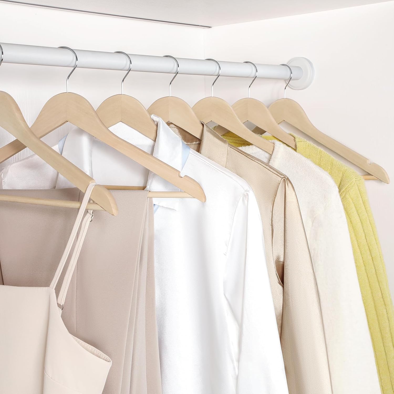 TOPIA HANGER Unfinished Natural Wooden Hangers 30 Pack- 360° Swivel Hook and Smoothly Cut Shoulder Notches-Premium Wood Clothes Hangers for Suit, Coat, Jacket, Pant, Camisole-CT10N30