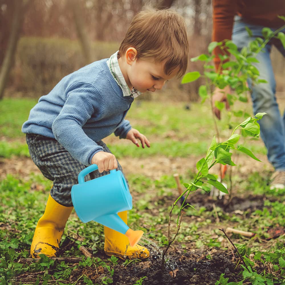 Watering Can for Indoor Plants, 3PCS Small Cute Plastic Kids Gardening Watering Can Set for House Plants Garden Flower Outdoor Plants, 800ml / 27oz / 0.2 Gallon