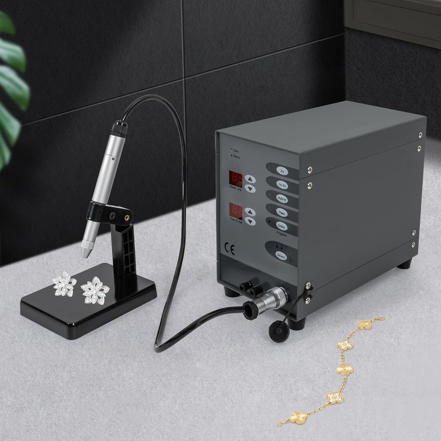 Welding Machine, Jewelry Spot Welding Machine with Welding Gun and 2 LCD Screens, 100W Professional Electric Jewelry Repair Tool Pulse Argon Arc Equipment For Home DIY and General Repairing Work