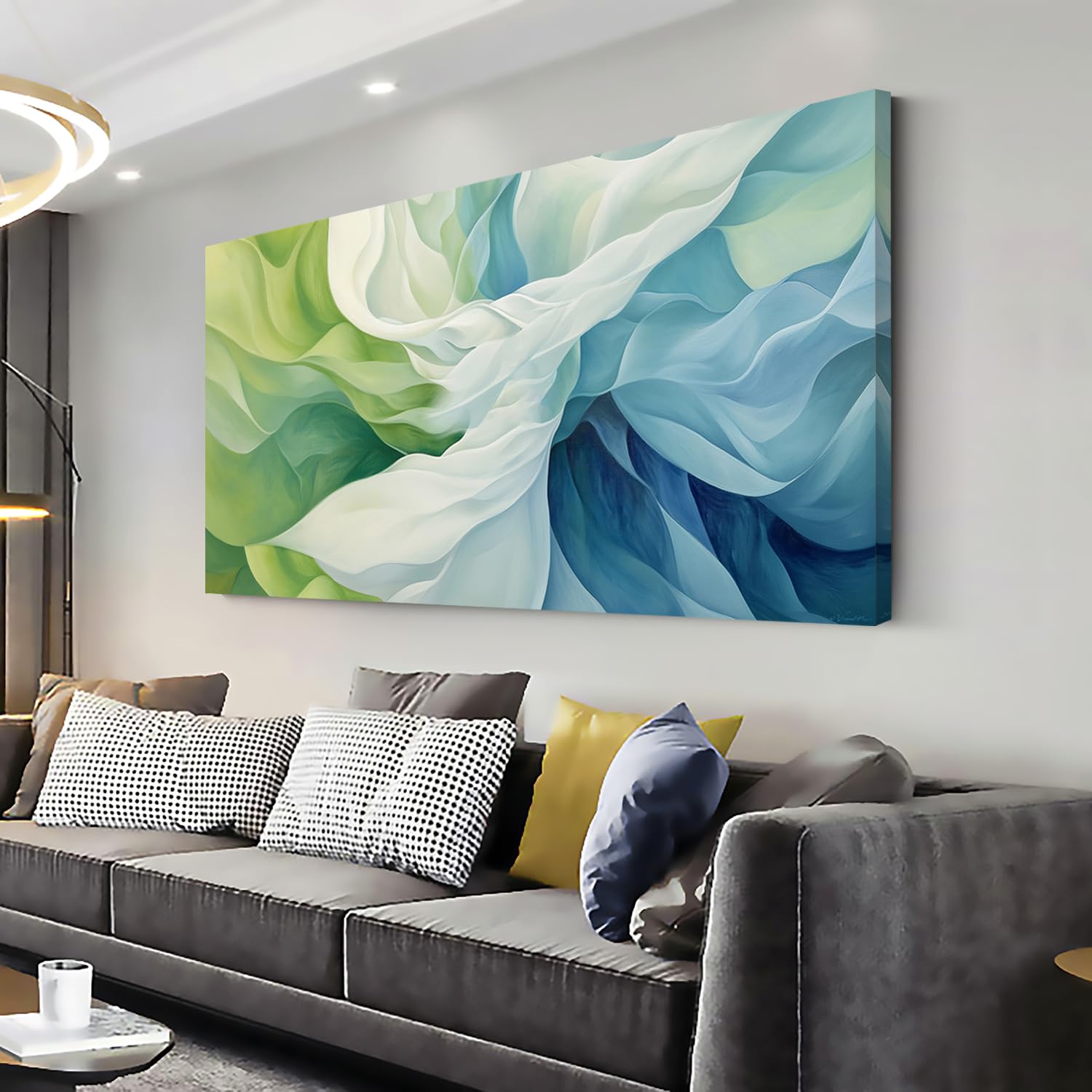 Amazon.com: LASMOND Abstract Lines Wall Art for Living Room