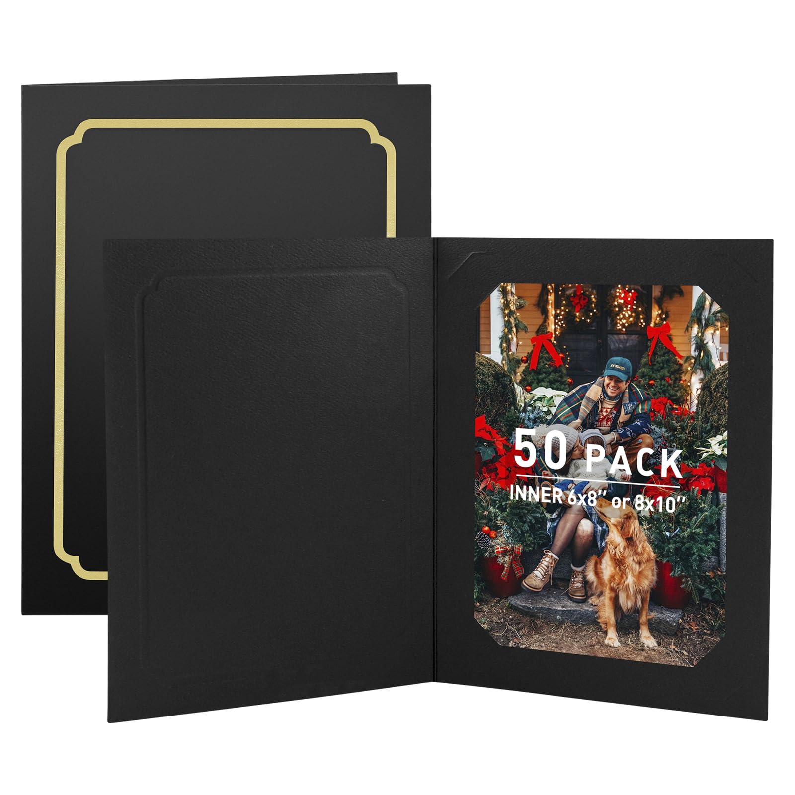 Golden State Art, Pack of 50, 6x8 or 8x10 Photo Folders, Cardboard ...