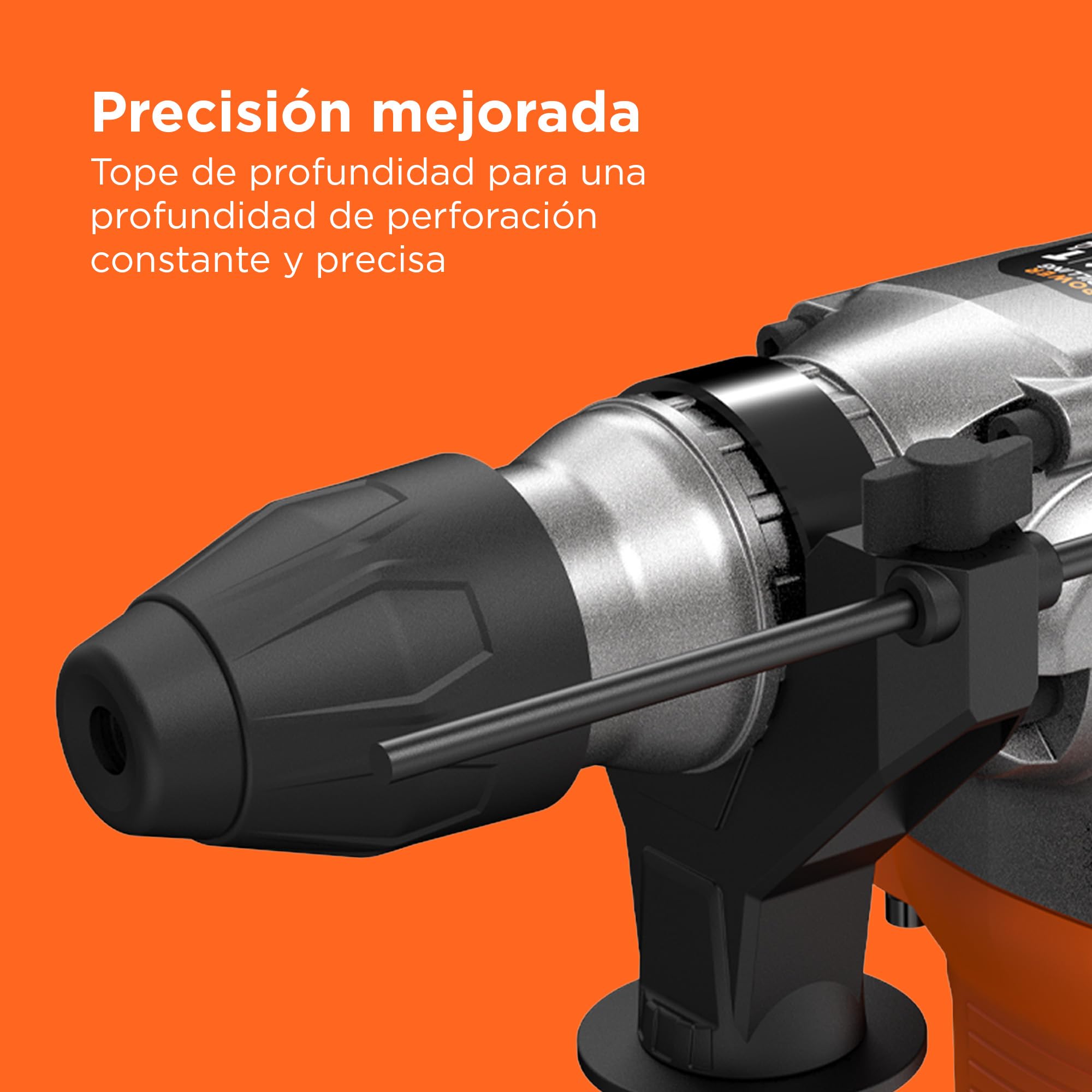 BLACK+DECKER Taladro percutor SDS+, motor de 1250W, 3 modos de funcionamiento, fuerza de impacto de 3,5J, incluye brocas y cincel, BEHS03K-QS