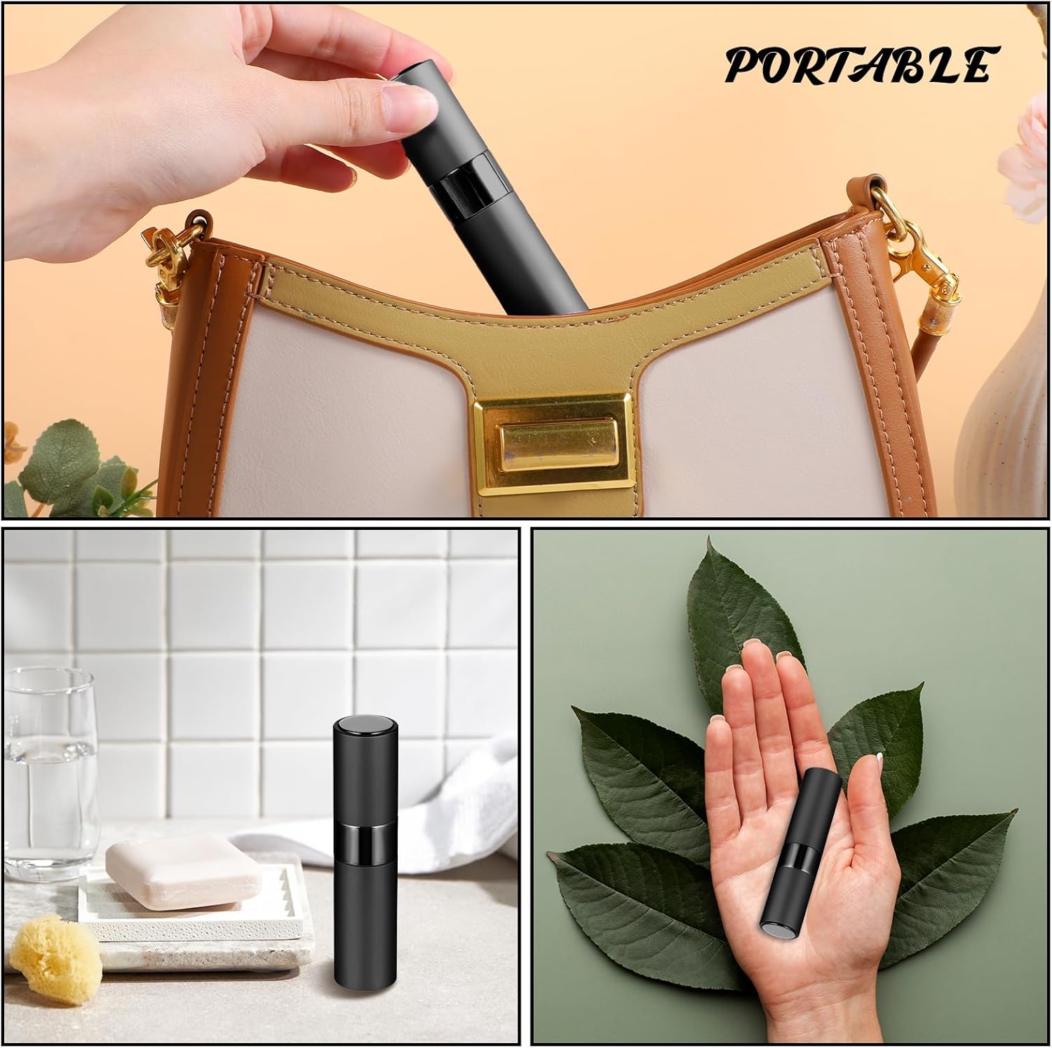 Dimeho 8ML Atomizer Perfume Spray Bottle 20 PCS Refillable Empty Small Cologne Dispenser Mini Travel Portable Sprayer for Women Men Travel