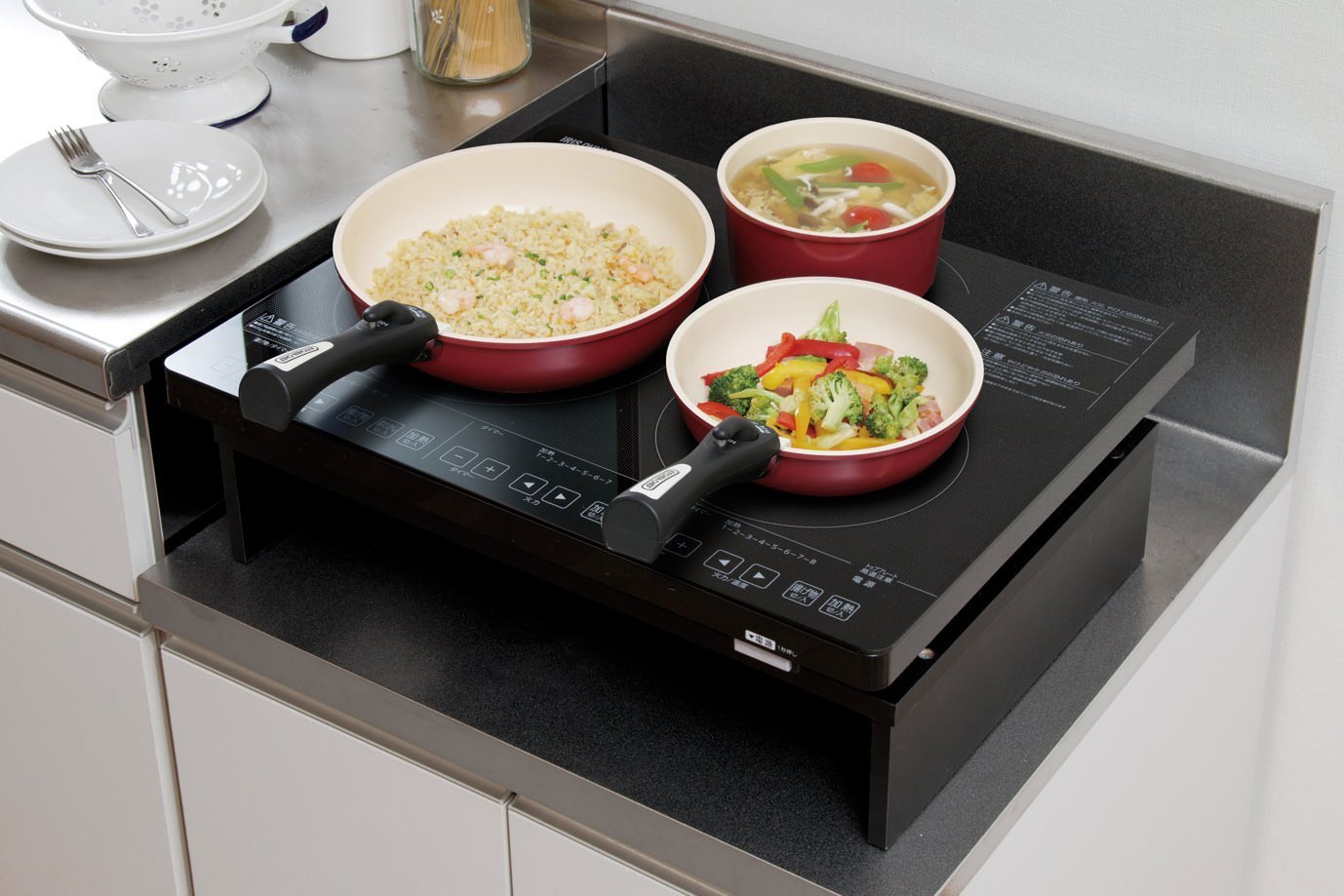 Amazon.co.jp: アイリスオーヤマ IHクッキングヒーター 3口 IHコンロ  