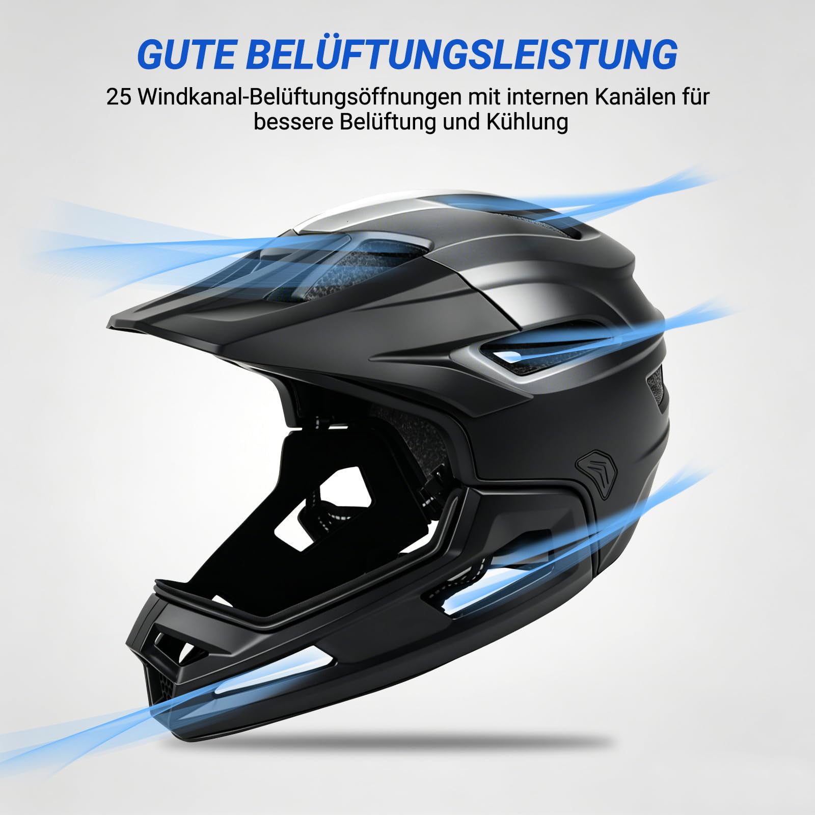 MEETYOO Kask VTT Integral Transformable Semi Rower/Skuter elektryczny dla mężczyzn/kobiet Zdejmowany podbródek z regulacją koła i klamrą trapezową oddychającą, lekki