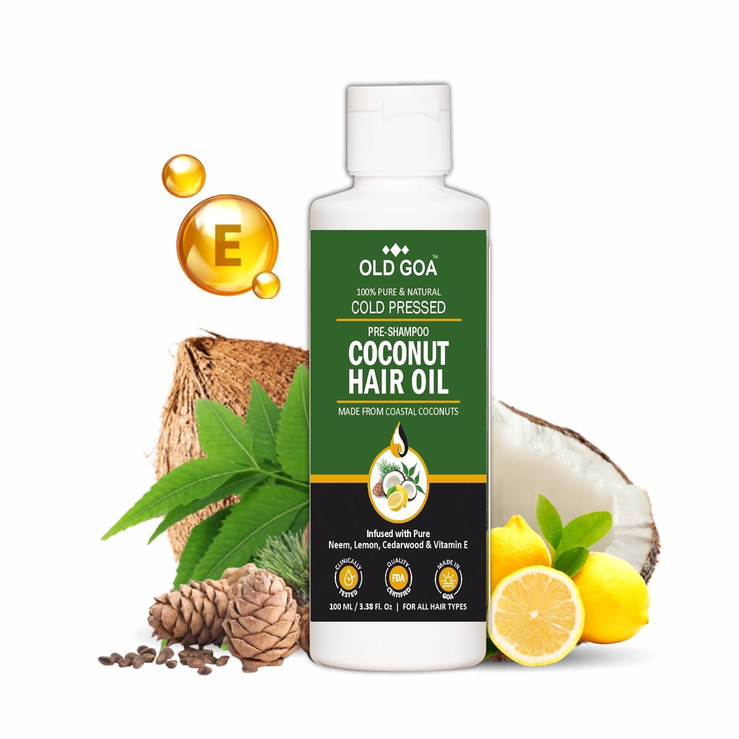 OLDGOA Coconut Hair Oil | Pre-Shampoo | For Healthy Long Hair, Silky & Stronger Hair, Eliminates Dandruff | Non-Sticky & Non-Greasy | Hair & Personal Care | 100% Pure | Women, Men & Kids | Hair Serum | Coconut oil | 200ML OLDGOA Coconut Hair Oil | Pre-Shampoo | For Healthy Long Hair, Silky & Stronger Hair, Eliminates Dandruff | Non-Sticky & Non-Greasy | Hair & Personal Care | 100% Pure | Women, Men & Kids | Hair Serum | Coconut oil | 200ML