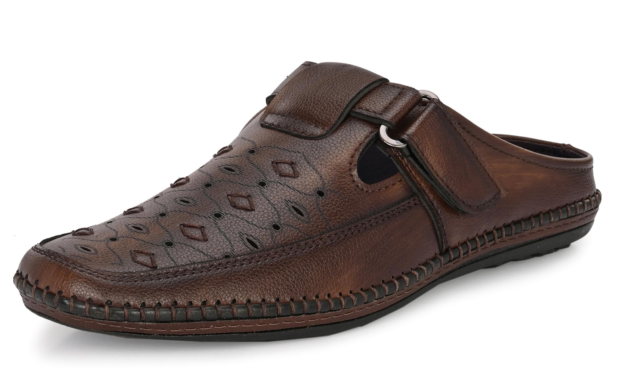 Karaddi 7070 Mens Bantu Sandals Fashion Comfort Fitting Roman Sandal Synthetic Leather Color Brown 44 eu 10 uk/ind (B0BYVKN2RQ) Amazon Price History, Amazon Price Tracker