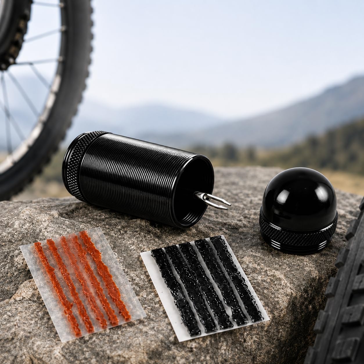 Bike Tire Plug Kit, Tubeless Bicycle Tire Repair Kit MTB Road, 10 Strips