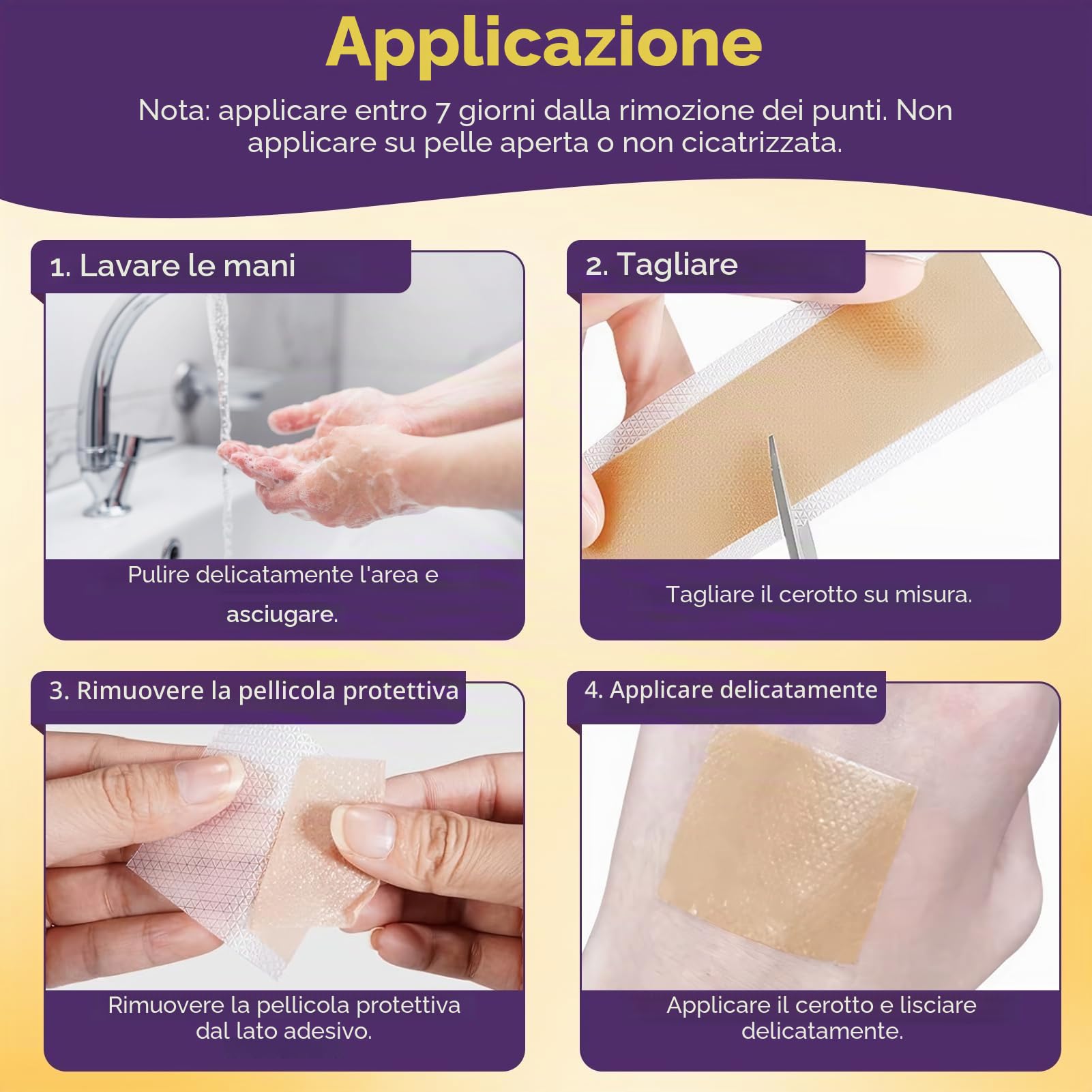 Cerotto per cicatrici in silicone, 4cm x 300 cm, riutilizzabile, color pelle, impermeabile, delicato sulla pelle e traspirante (1 Rotolo)