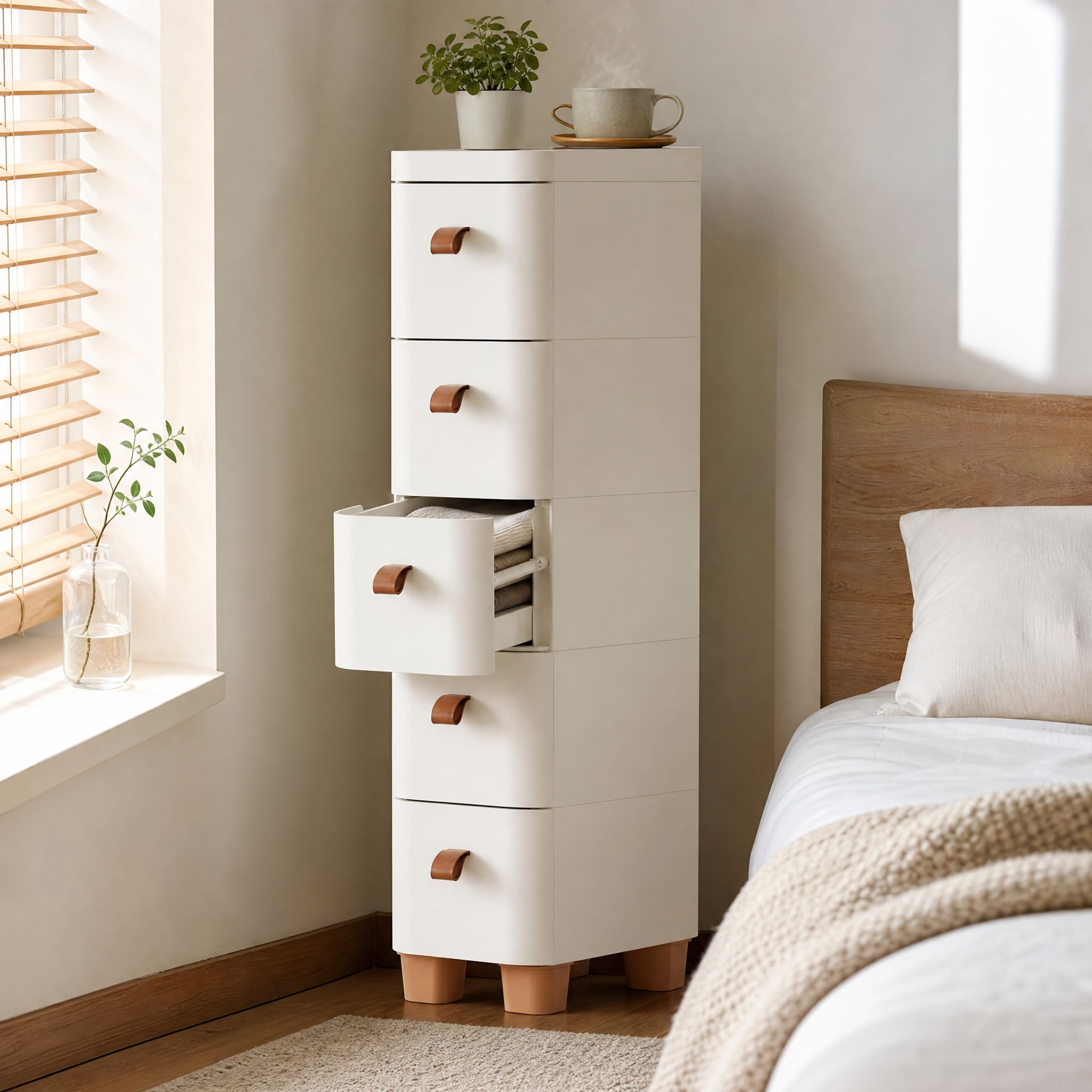 tenitore con Cassetti Plastica, Costruzione solida, Contenitore multiuso, Arredo bagno, Per professionisti attivi, style to 1, 3 cassetti