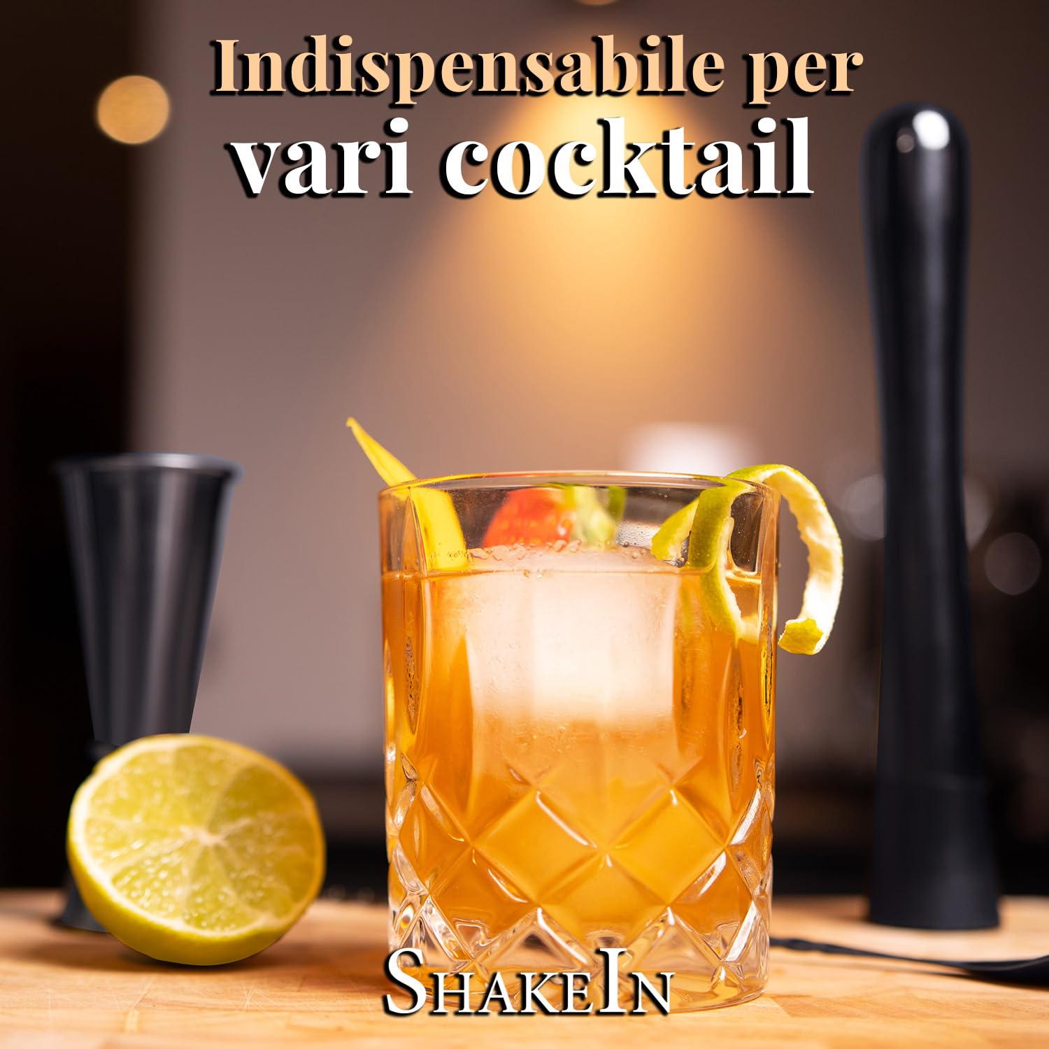 Set da cocktail 12 pezzi eleganti in Space Grey | Set di miscelazione per cocktail di grandi dimensioni | Boston Shaker da 750 ml in acciaio inossidabile | Set da barman | Accessori da bar
