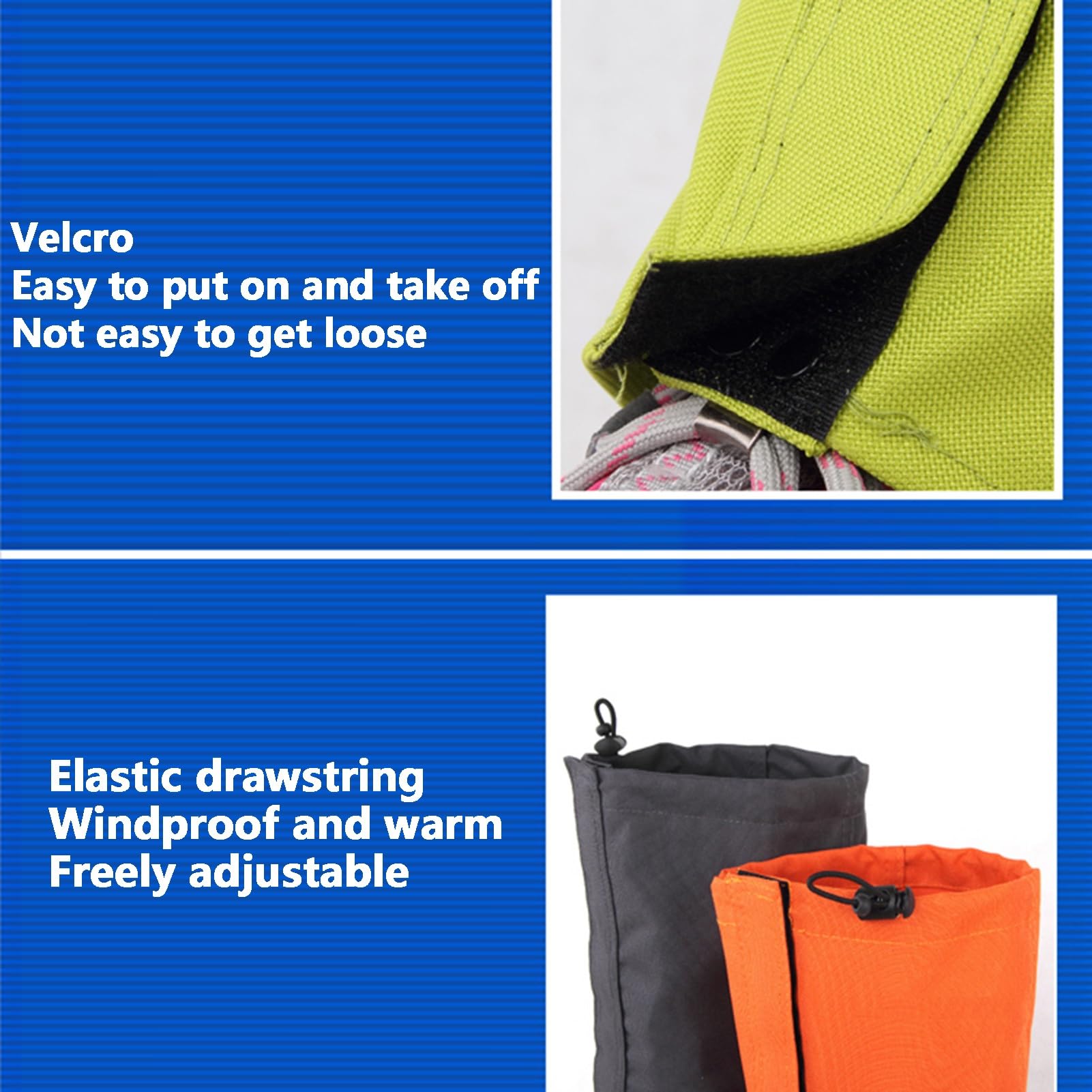 Polainas de Nieve, Cubierta Ajustable for piernas de Senderismo, for Senderismo en Barro,y Nieve, Caza, Escalada o esquí, Unisex(Green,L)