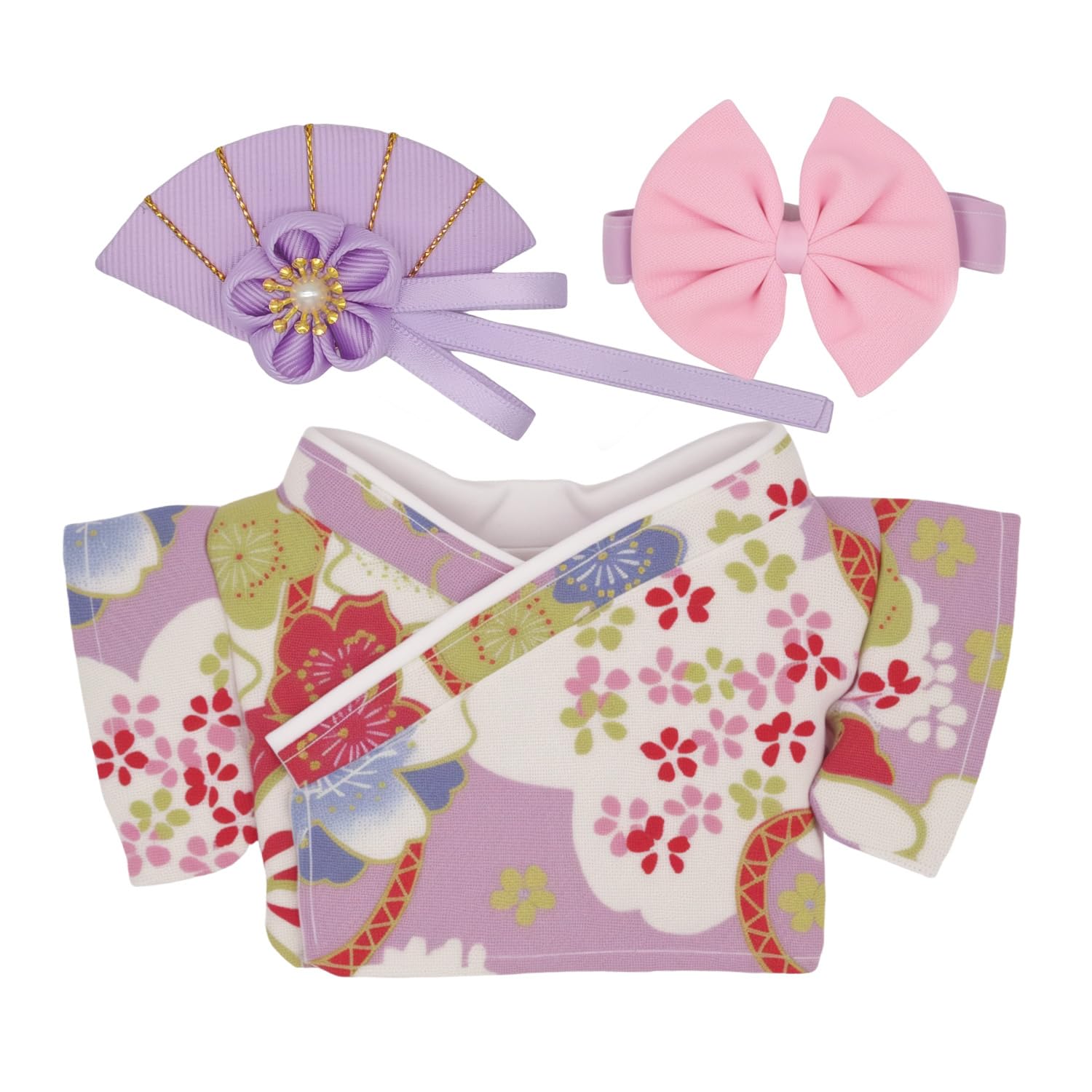 Kimono Clothes Suitable for Labubu 17cm Clothes Accessories(No Doll), Cute Colorful Outfit Suitable for 6.69inch (17cm) Doll Soft Clothing Replacement (Purple)