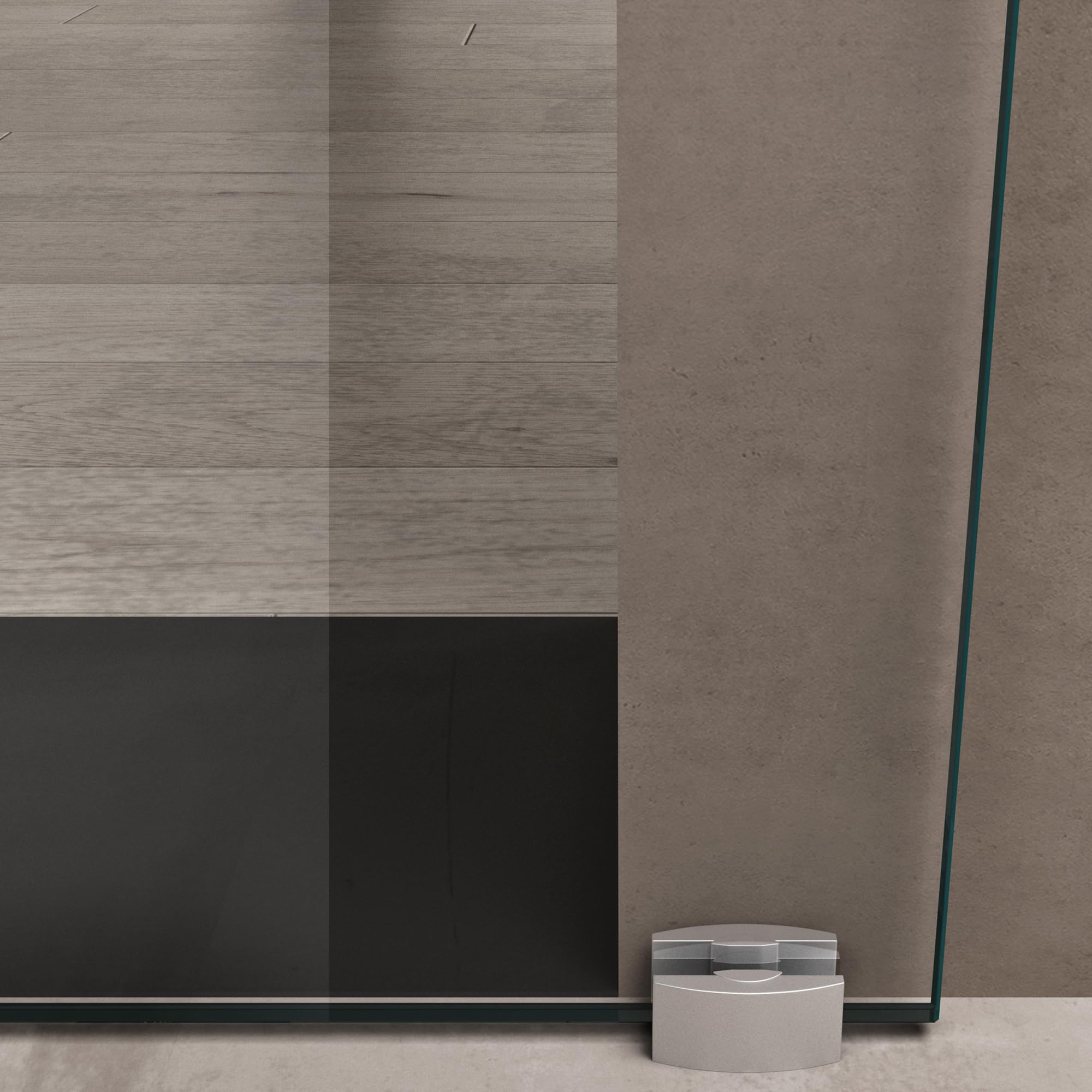 doporro Glasschiebetür Komplettset 90x205cm Zimmertür ESG-Glas Klarglas