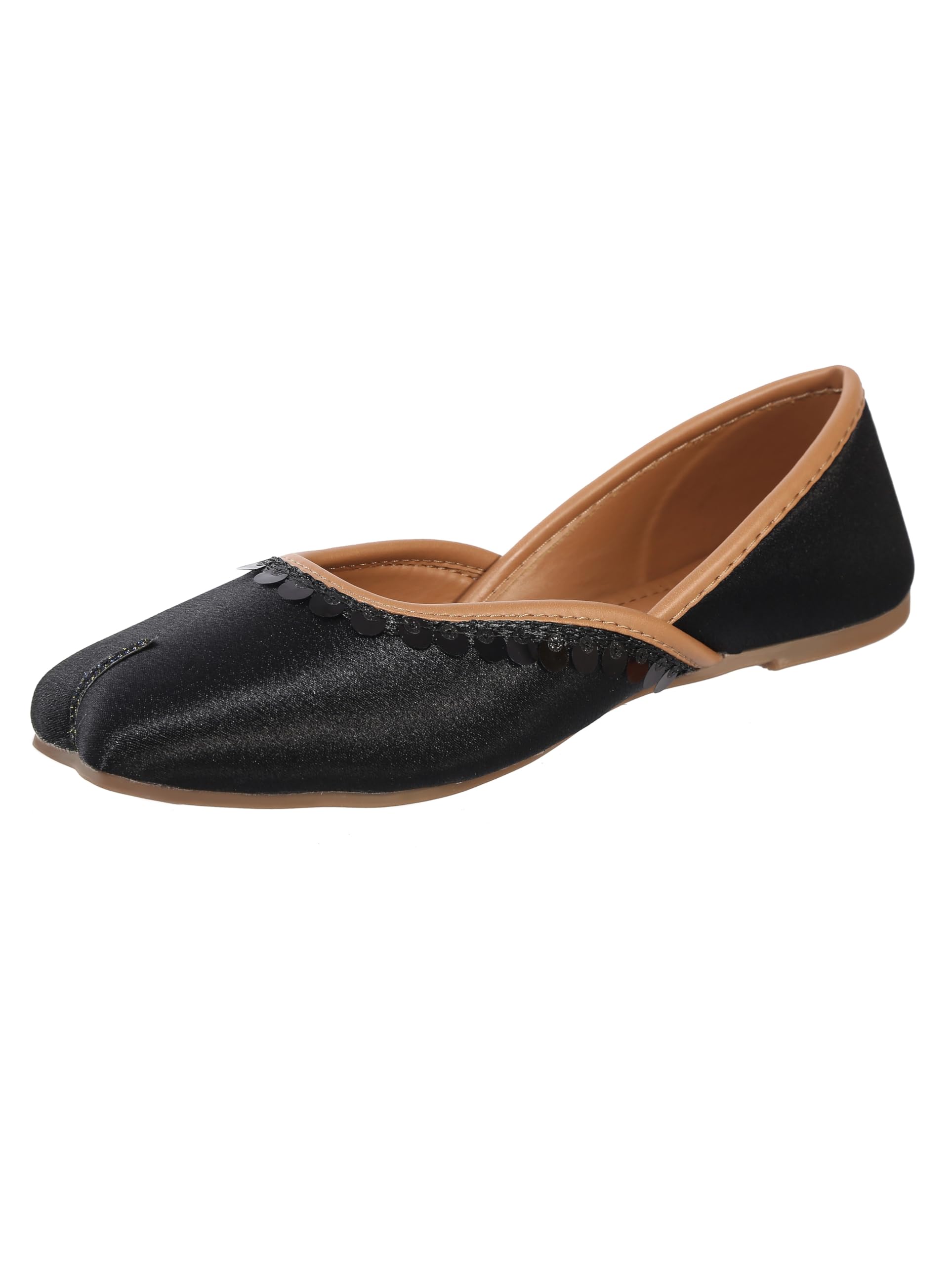 catbird Women’s Punjabi Jutti | Traditional Embellished Mojari Flats | Closed-Toe Slip-On for Wedding-picture-54