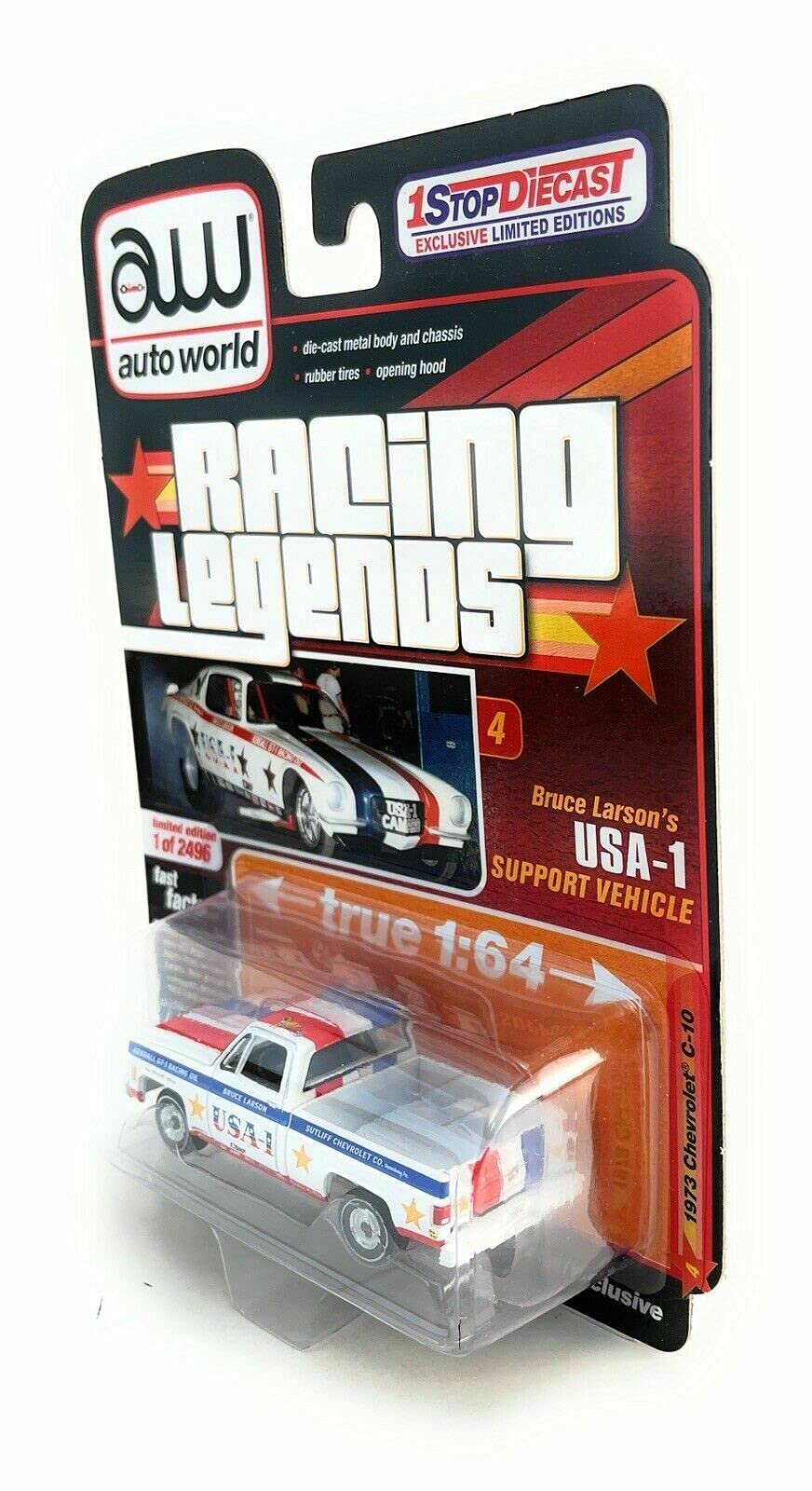 Amazon.com: Auto World 1973 Chevrolet C-10 Racing Legends Bruce
