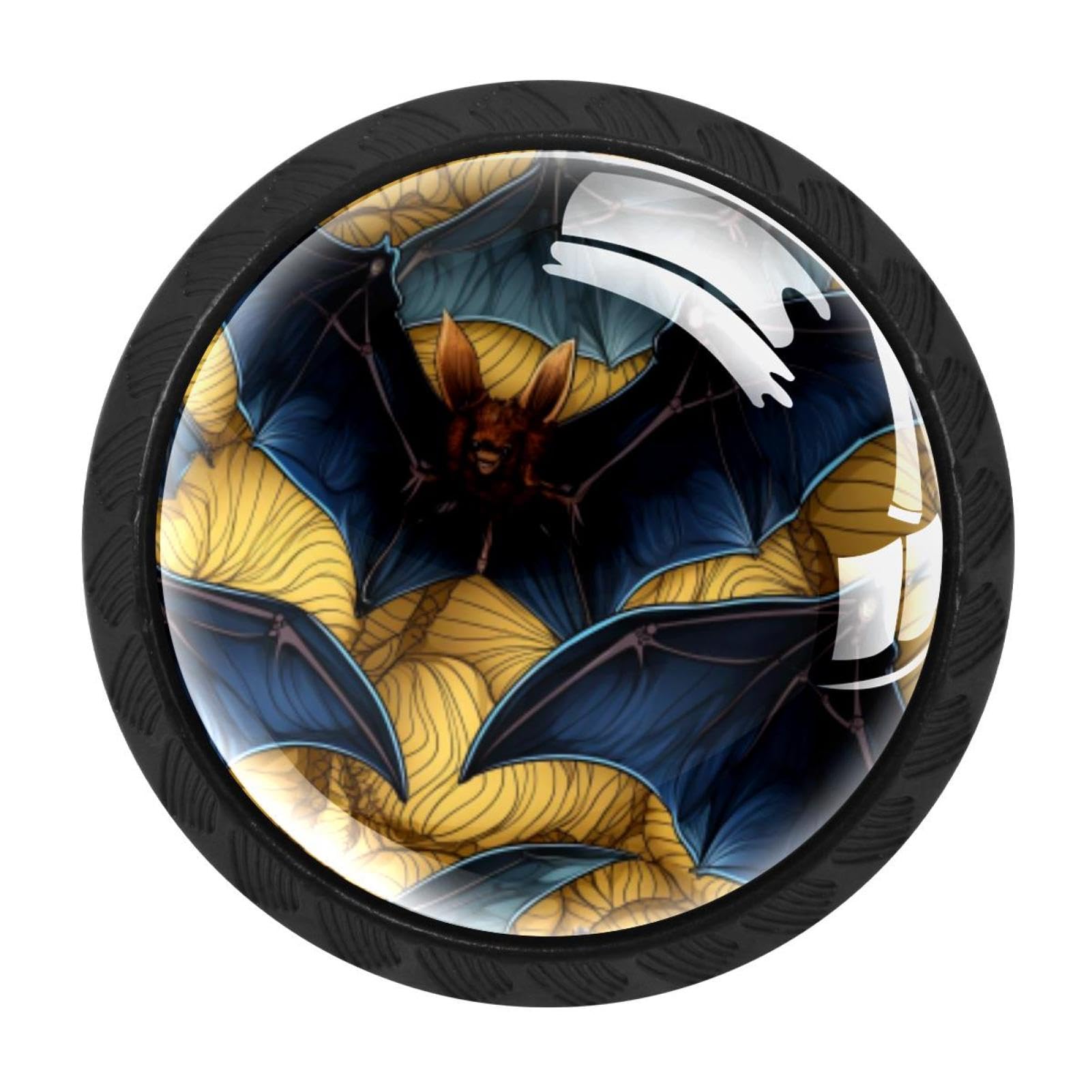 Chenzzzz Multicolored 18 4 Pieces Bat Drawer Knobs, 35Mm Black Cabinet Knobs, Drawer Pulls And Knobs, Dresser Drawer Knobs, Cabinet Hardware Kitchen Cabinet Knobs