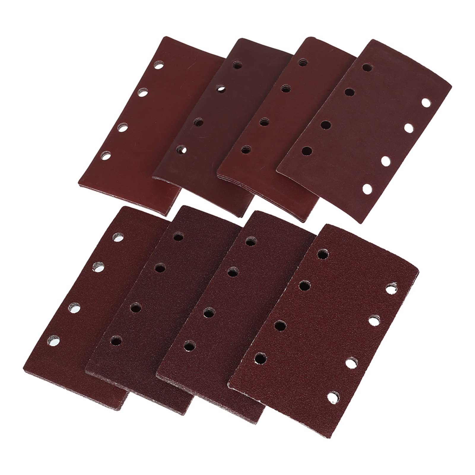Papel de lija abrasivo ZSBLXHHJD 40 hojas de papel de lija 93x185mm Papel de lija Hook and Loop Pad Punch 8 Hole Rectangular Sandpaper 40-400 Grit (Color : 40PCS)