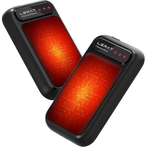 Hand Warmers Rechargeable 2 Pack, Electric Hand Warmers, Fast Heating, Portable Pocket Heater, 2 in 1 Quick Charge Hand Warmer for Outdoor Indoor, Warmer Gift for Christmas, Golf, Camping
