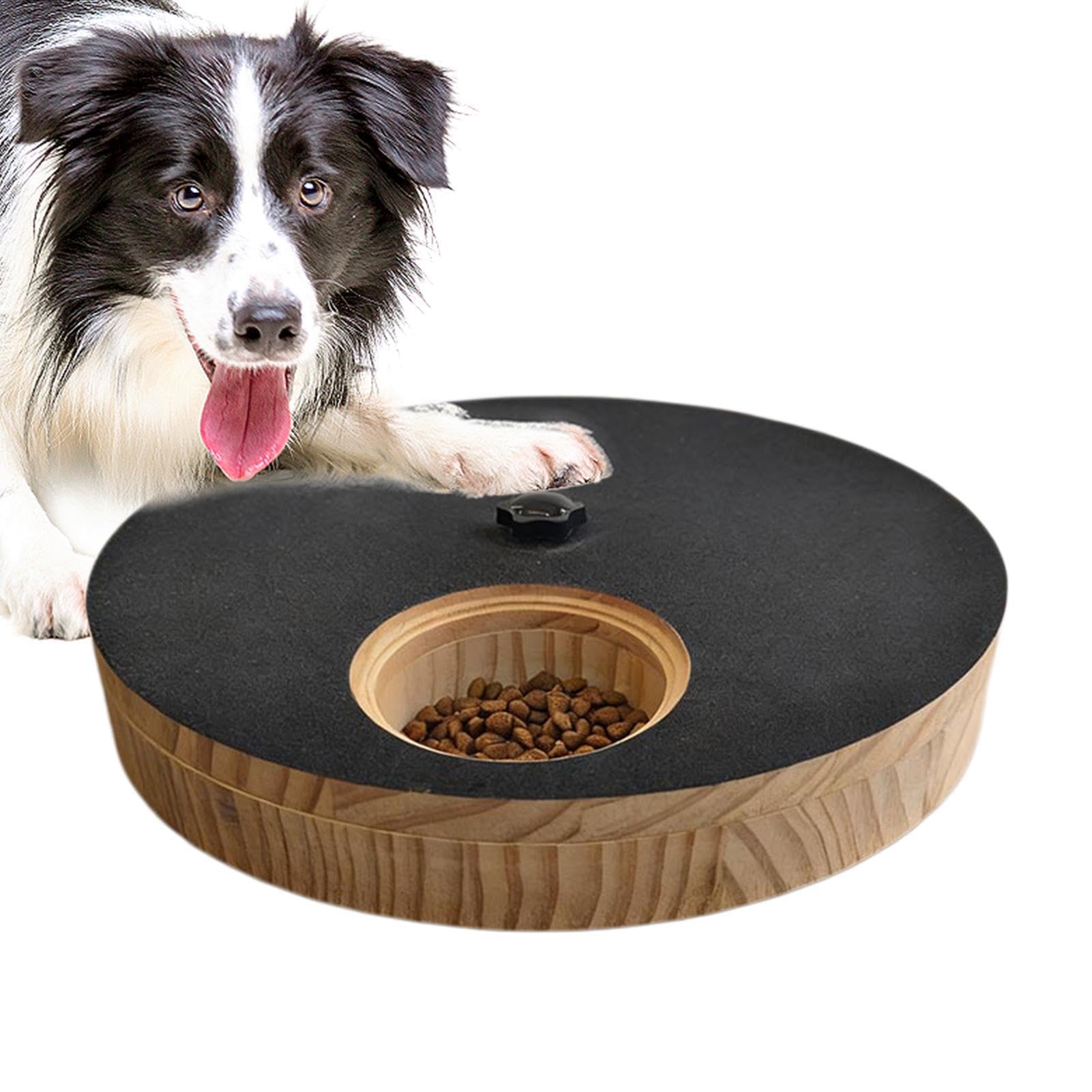 Générique Kratzbrett für Hunde – mit Leckerlibox, drehbar, aus Holz | verstellbare Matte | Pflege der Krallenfeile – Nagelfeile für Tiere und Hunde