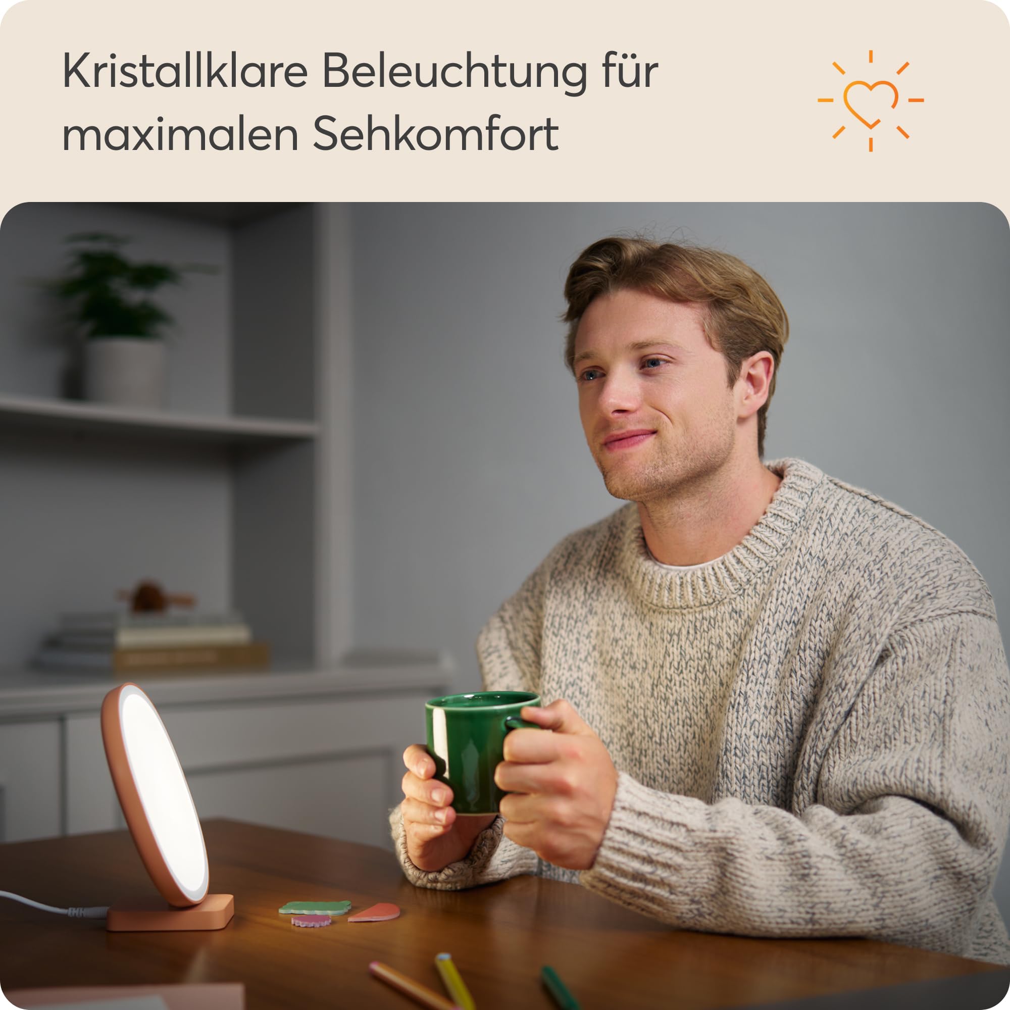 Lumie Dash Lampa Antydepresyjna 10,000 Lux LED, Poprawiająca Nastrój i Energię, Zmniejszająca Zmęczenie Wzroku, z Regulowanym Natężeniem Światła, CRI 95+