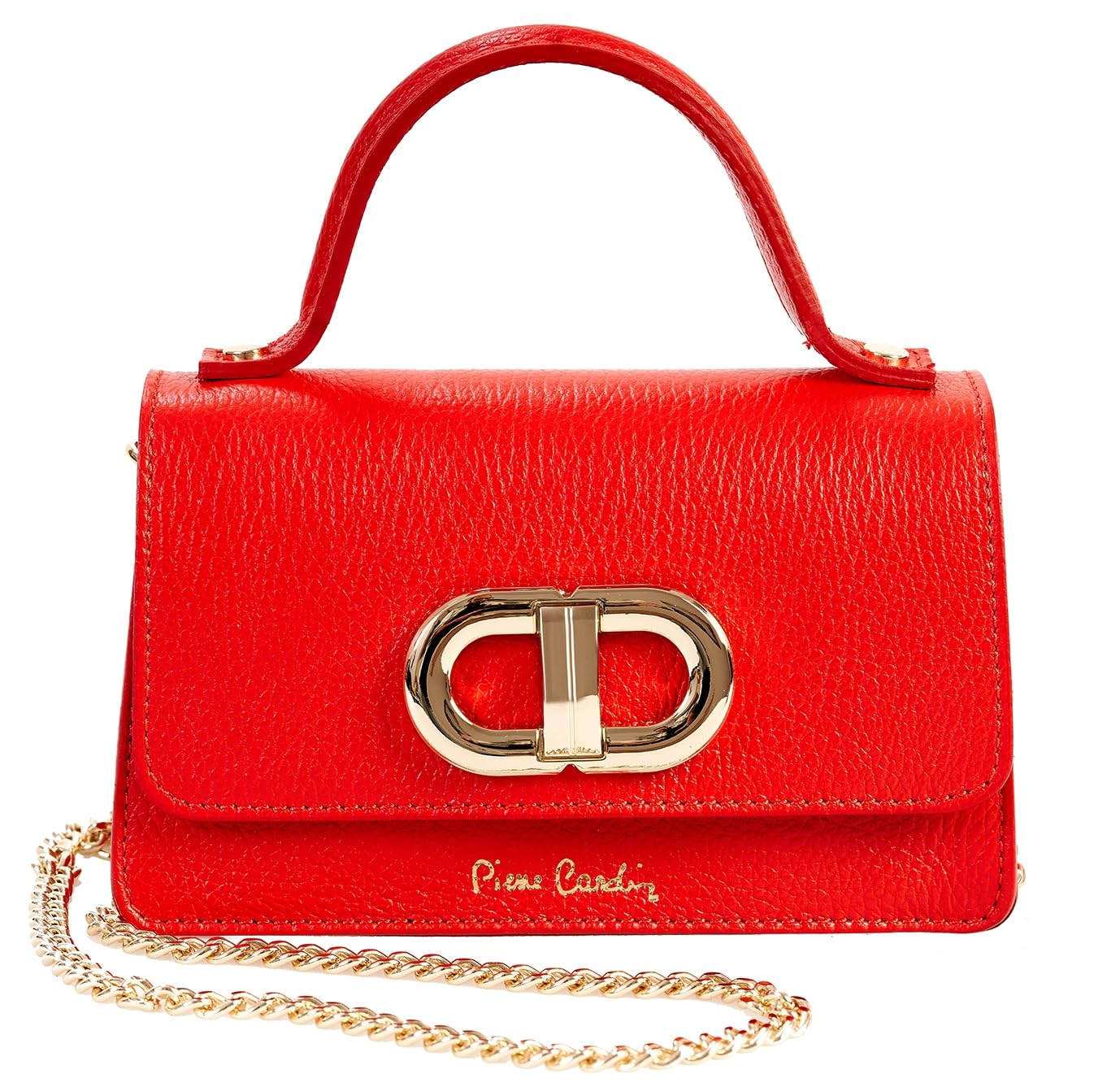 Pierre Cardin Bolso de mujer, piel auténtica, pequeño, de hombro, multifunción, elegante, bolso de mujer, bolso de hombro, multifunción, bolsos de mujer, de hombro
