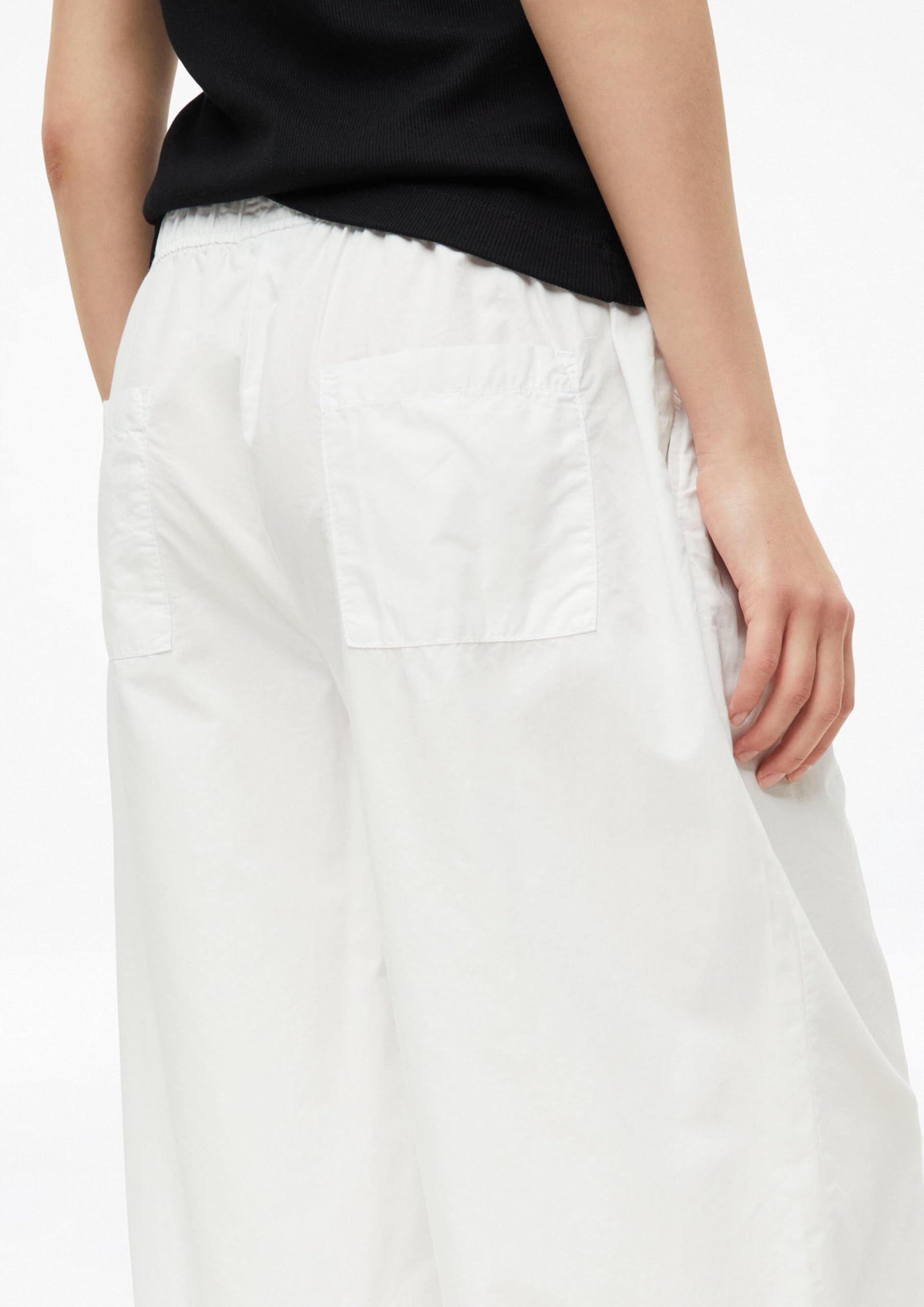 s.Oliver Damen Culotte – Mid Rise, Wide Leg, Popeline, Uni, mit Falten und Taschen