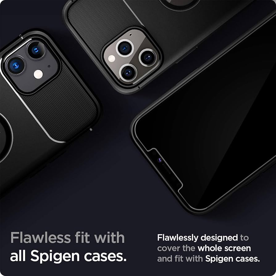iPhone 12 Pro spigenケースと保護フィルム付属 Amazon | Spigen EZ Fit ガラスフィルム iPhone 12、iPhone 12