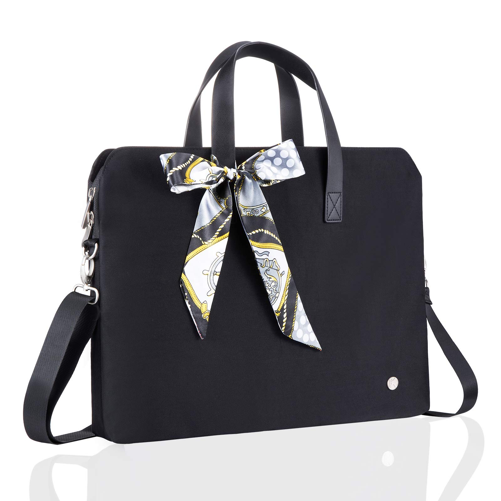 Kamlui 13.3 Inch Laptop Bag - for Women Waterproof Laptop Sleeves Shoulder Messenger Computer Tote Case (13.3 inch, Black)……