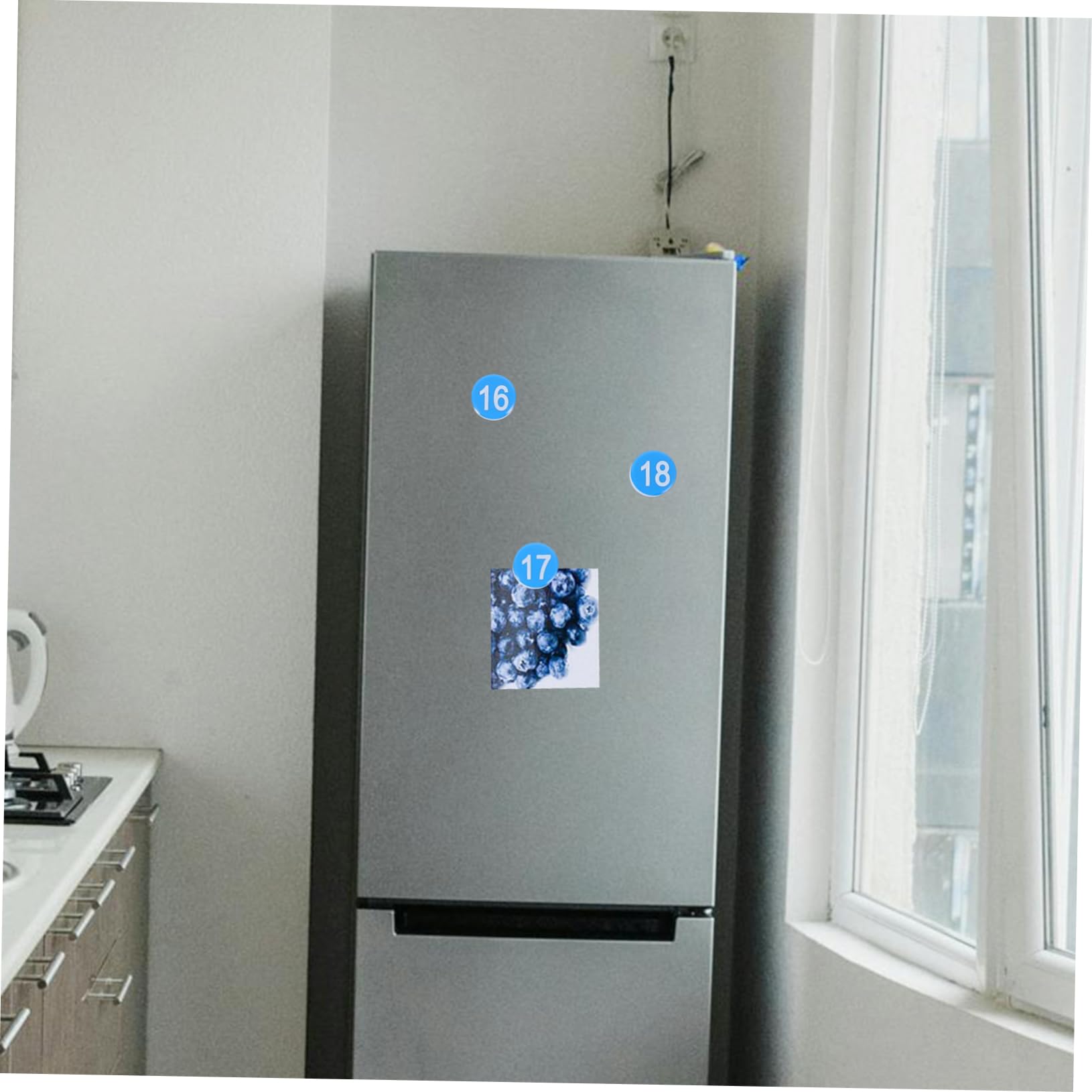 ULTECHNOVO 50 Stück Kühlschrankmagnete mit Cartoonmotiven aus Kunstharz Starke Magnetkraft Bunte Zahlenmagnete zum Lernen und Kühlschrankdekoration im Haushalt