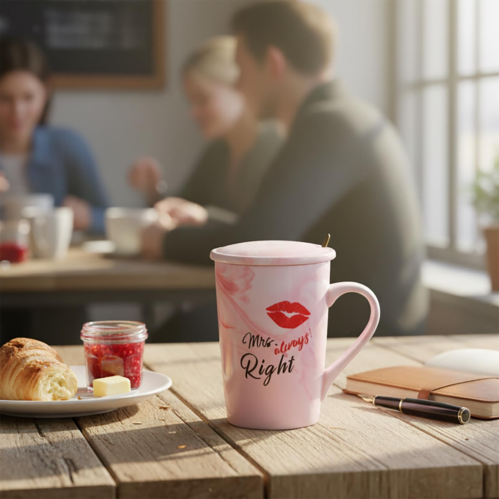 Regali per donne, set da 2 tazze da caffè/bacianti, in ceramica, per coppia di sposi, regalo di San Valentino, matrimonio, fidanzamento, doccia nuziale e sposo