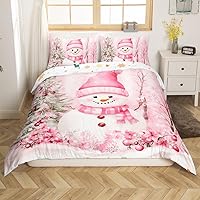 Vista 43 de Juego de funda de edredón con diseño de ciervo de cabaña, tamaño twin, juego de ropa de cama rústica de tablón de madera de árbol de Navidad