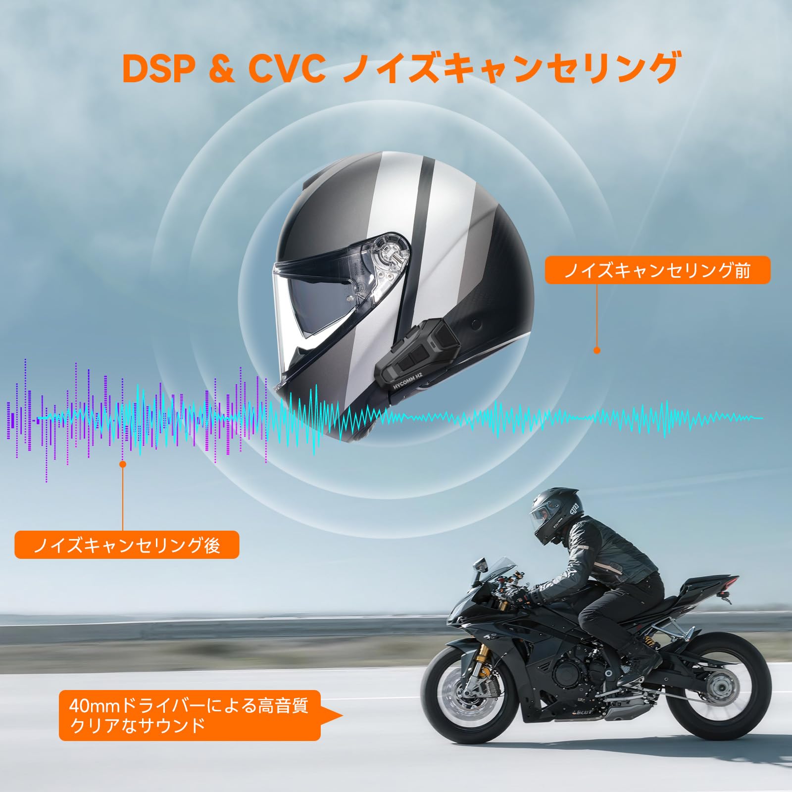 新品未使用 HYCOMM H2 バイク インカム 2台セット Amazon.co.jp: HYCOMM H2 バイク インカム Bluetooth5.1 1200m 2人同時