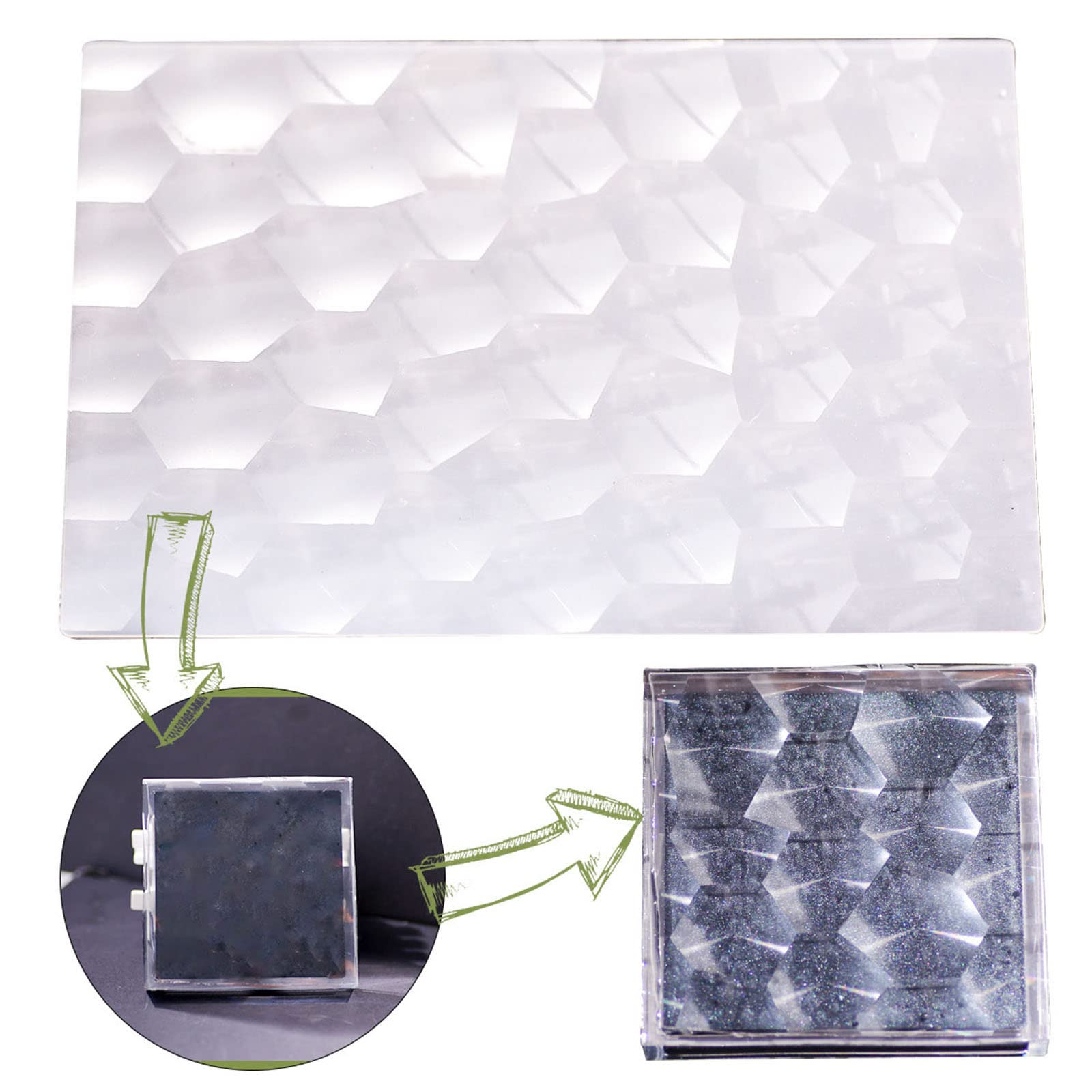 XUYUH Holographic Silicone Inlay Rainbow-Window Film Holographic Decorative Silicone Sheet Insert for Epoxy Resin Casting, 19.9X14.9cm