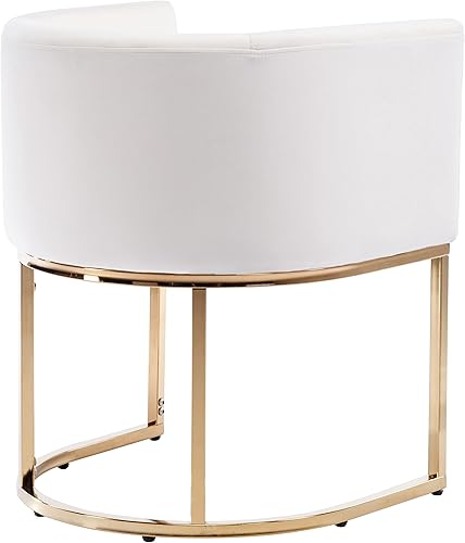 Miniatura 13 de Silla de comedor tapizada, moderna silla lateral de barril, sillas de comedor tapizadas, cómoda silla auxiliar de cocina para sala de estar, color