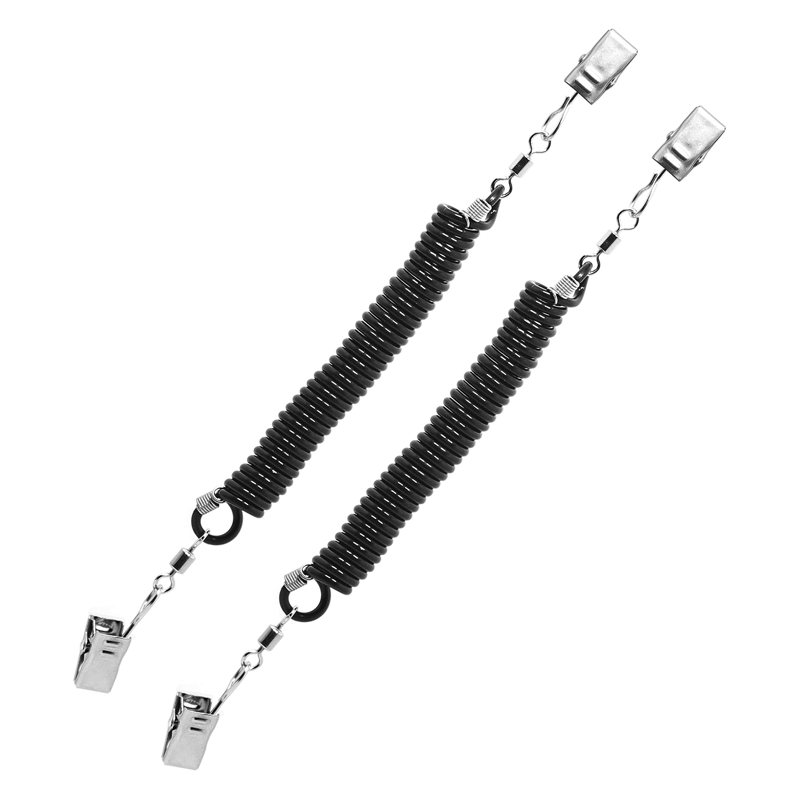 SAMSFX Hat Clip Cap Retainer Keeper Holder for Boating Sailing Kayak Fishing, 360 Degree Rotation Stainless Steel Clip, 3PCS in Pack