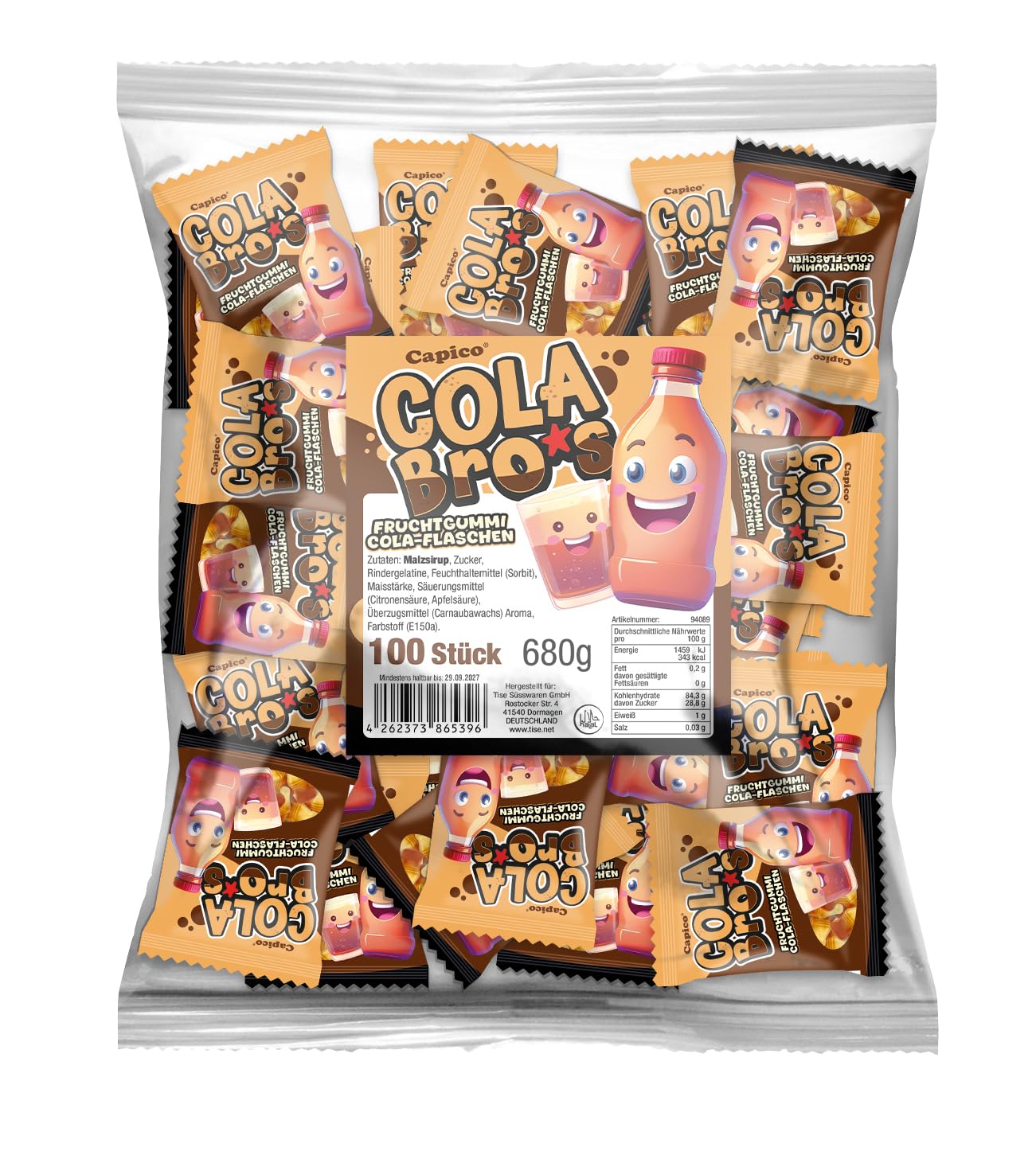 Capico Cola Bro's Fruit Gums Pack of 100 680g