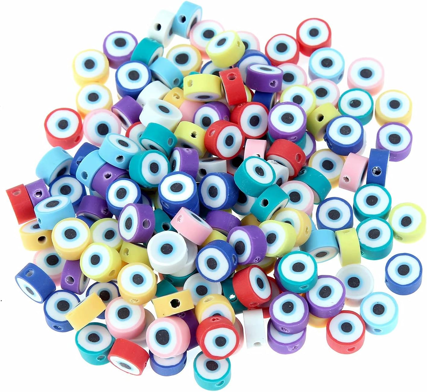 mixed evil eye beads