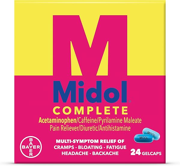 Midol Complete Gelcaps Menstrual Pain Relief 24 Count
