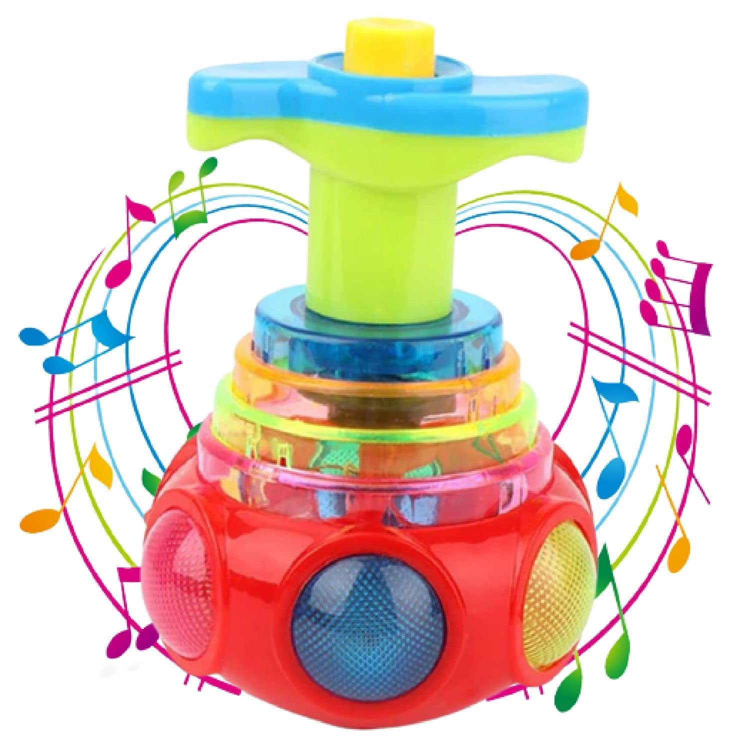 BOXO LED Flashing Light Lattu Sound Spinning Top with LED Light Music and Laser Toy for Kids -1pcs (B0B4JQF3H4) Amazon Price History, Amazon Price Tracker
