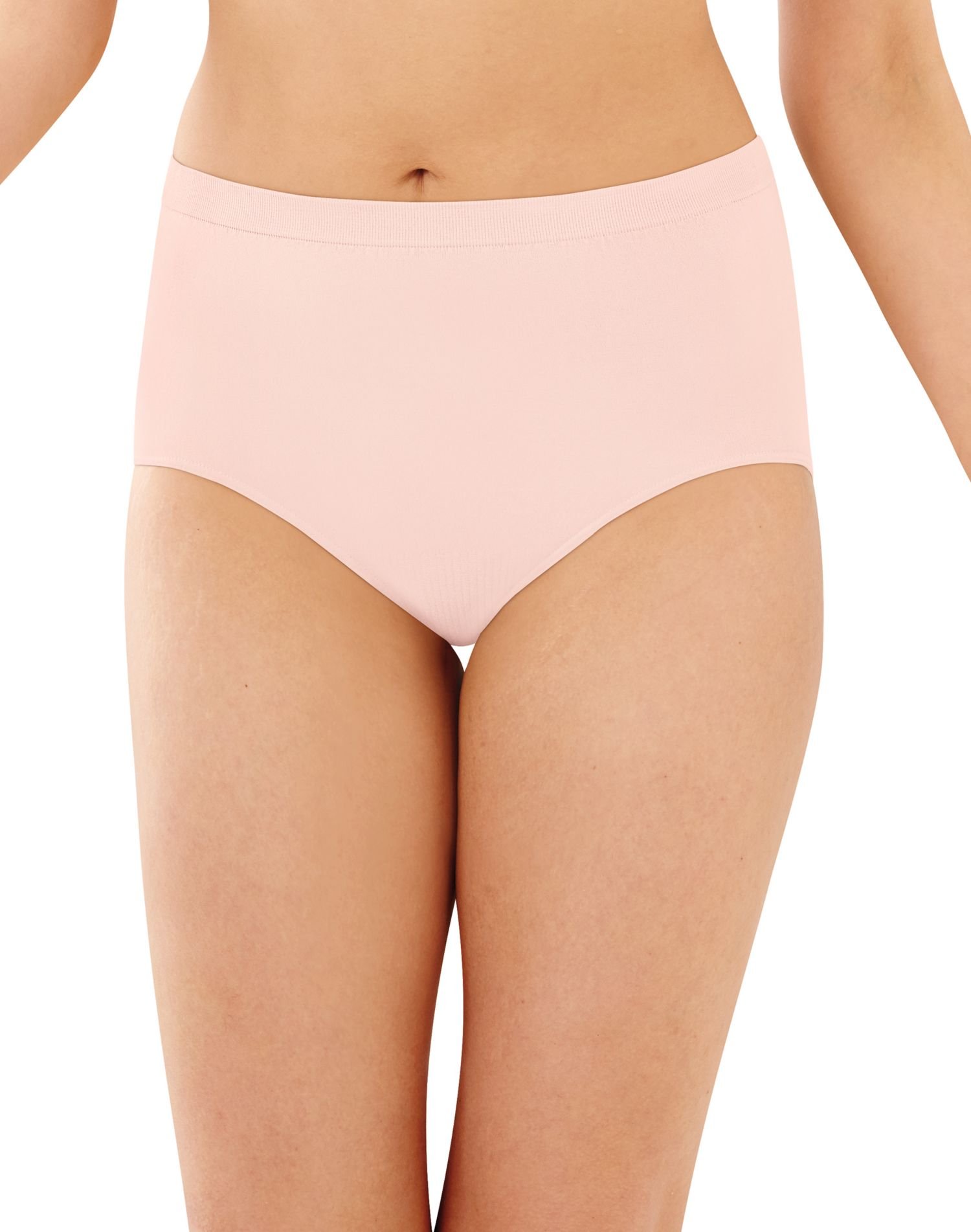 Women's Seamless Hi-cut Panty, Comfort Revolution Microfiber Brief, Full Coverage Underwear