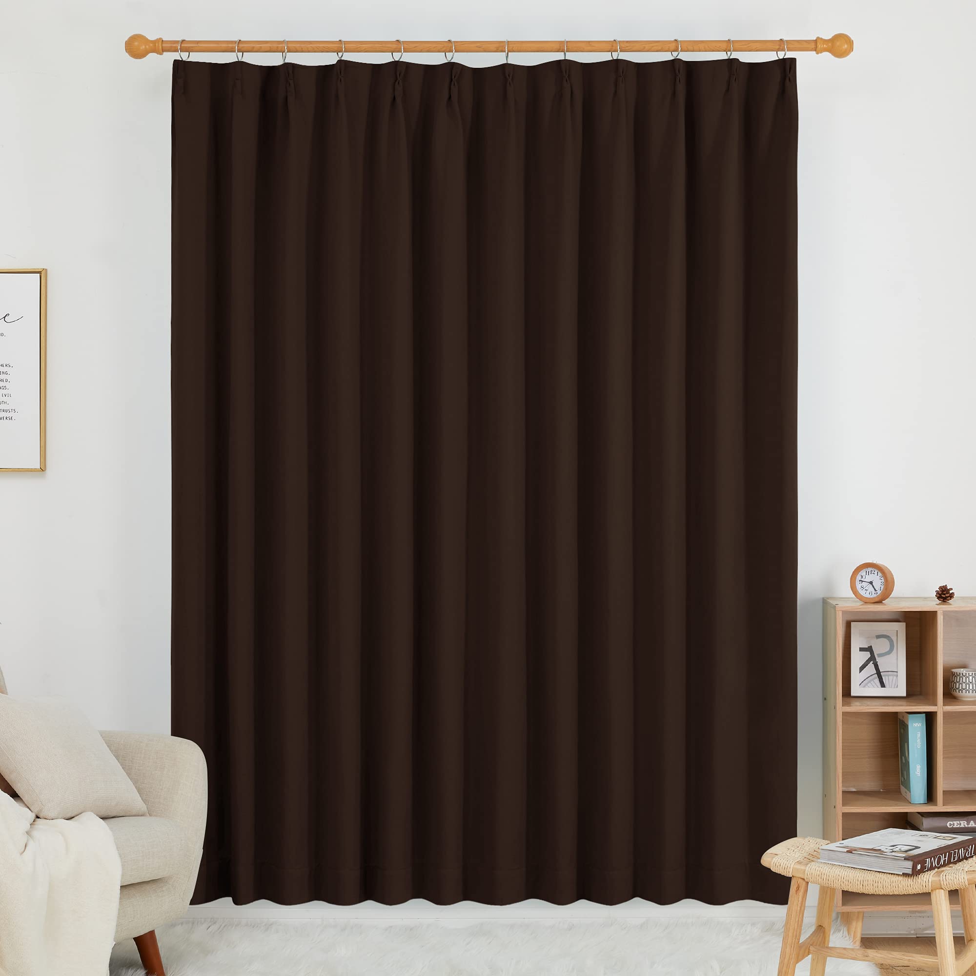 【ブラウン】Deconovo 1級遮光ドレープカーテン Amazon｜Deconovo 遮光カーテン ドレープカーテン 無地 幅200cm