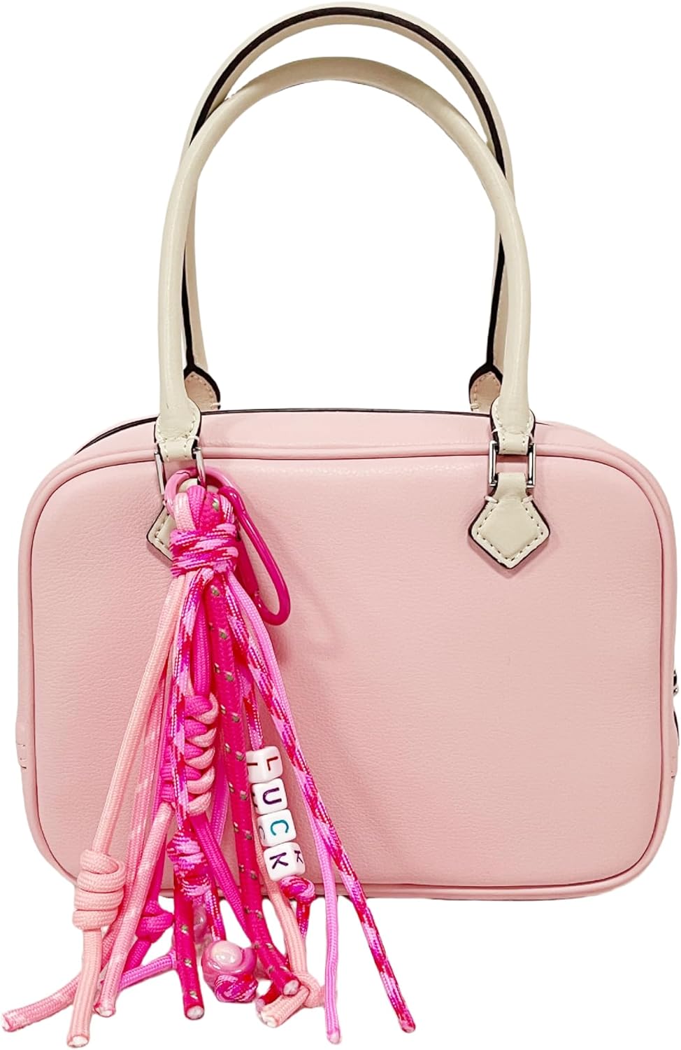 QTMY Rope Braided Keychain Bag Charms for Handbag Purse Backpack Accessories for Bogg Bag,860Pink-1