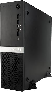 Envision S13 SFF PC 4GHz 6-Core Ryzen 5 5600G w/Radeon Graphics, 16GB RAM, 512GB NVME SSD, MSI mb, WiFi 6E, Windows 11 Pro, 10 USB, HDMI + DVI, RJ45, KB+M, Desktop Computer Tower for Business/Gaming