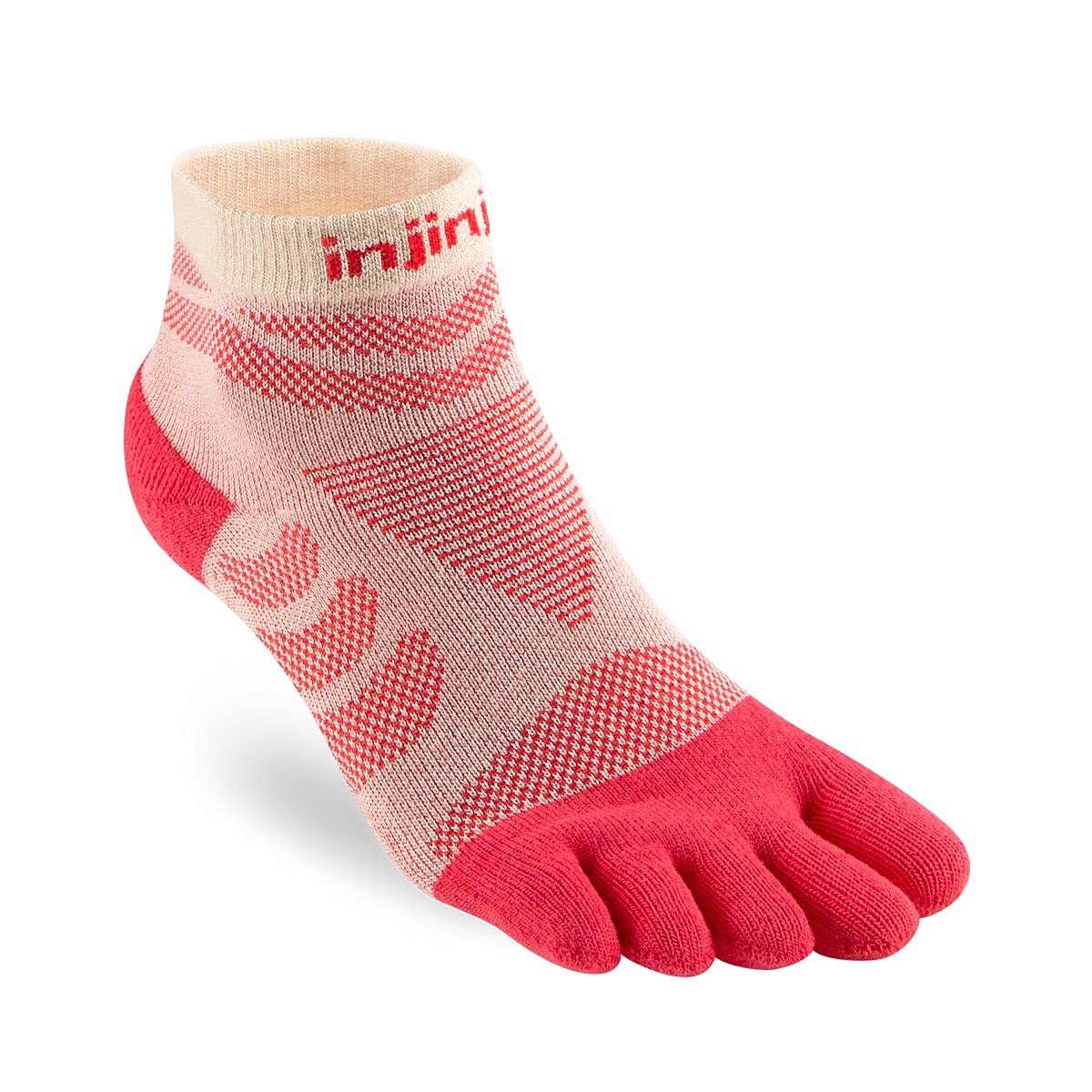 Injinji Ultra Run - Teensokken - Peach - Dames - Mini Crew - Midweight