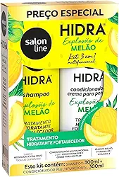 Salon Line, Kit Shampoo e Condicionador, Hidra, Explosão de Melão, Vegano - Para Todos os Tipos de Cabelos