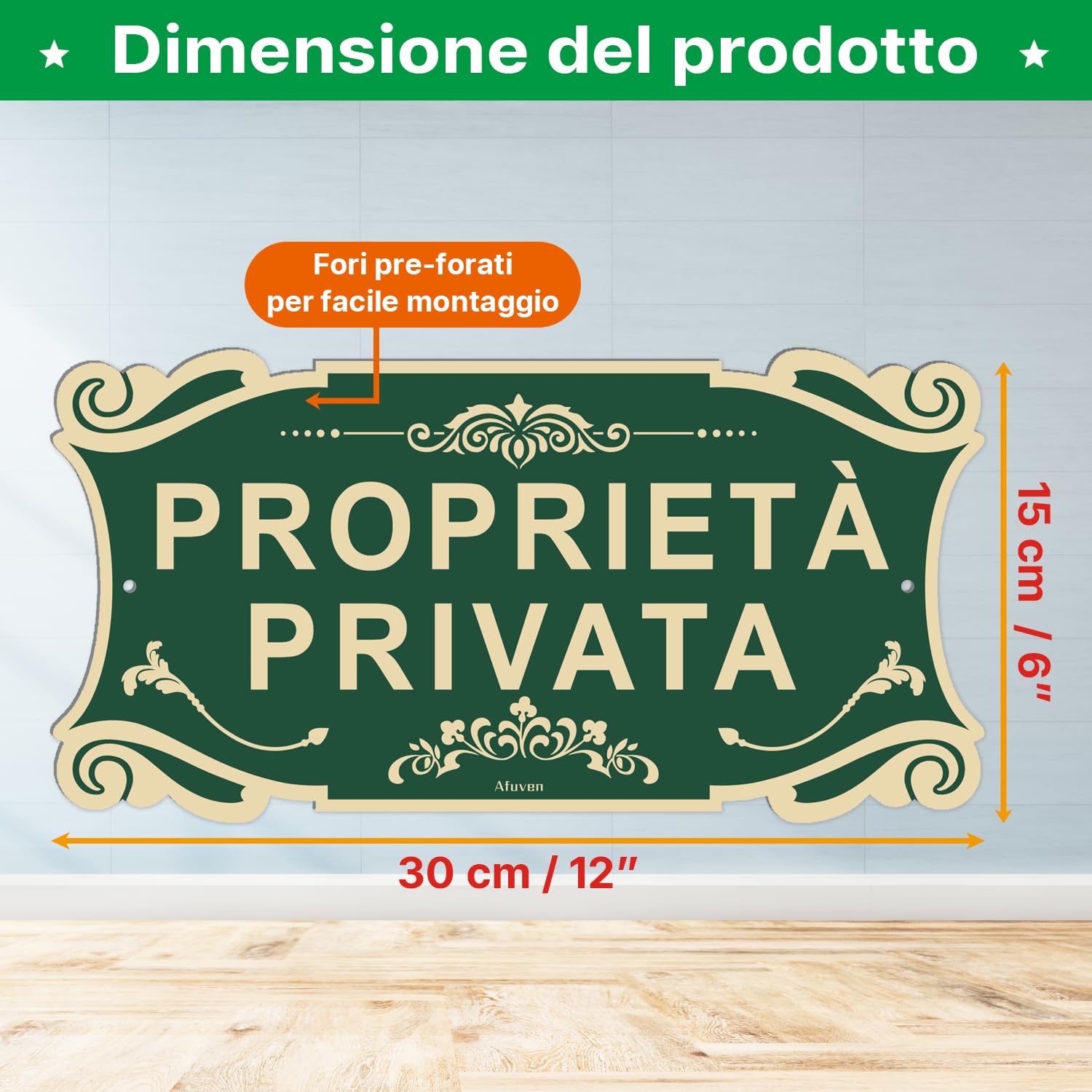 Cartello Proprietà Privata – Alluminio 30x45 Cm Con Scritta Vietato L'Accesso