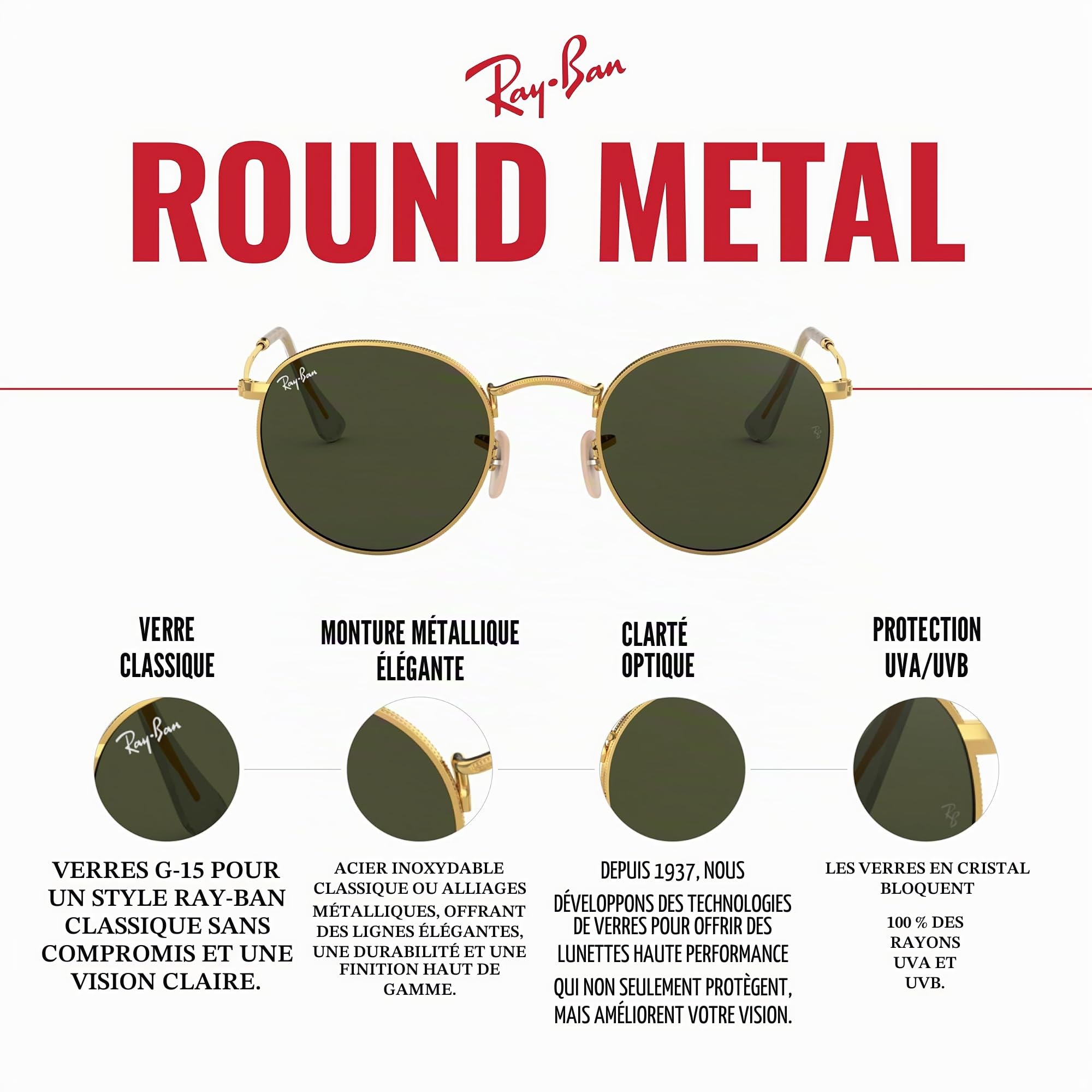 Ray-Ban Rb 3447 Montures de lunettes Mixte (lot de 1)