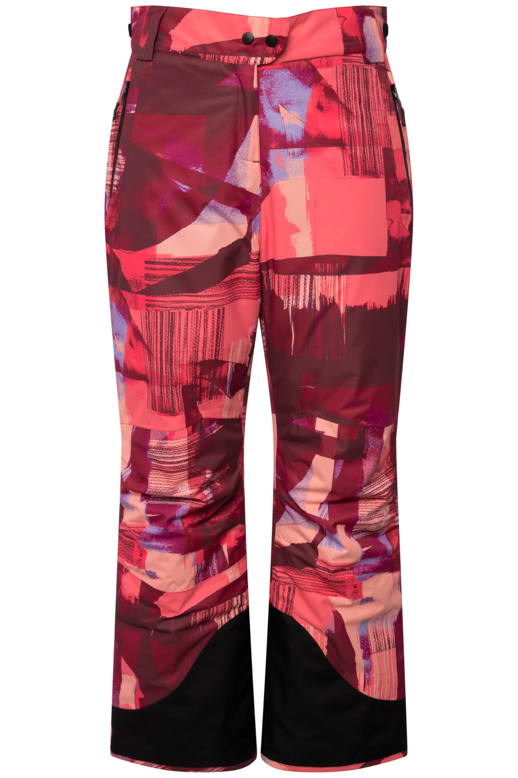 Ulla Popken Damen große Größen Übergrößen Plus Size Skihose, wasserdicht, Klettriegel, Schneefang 824258