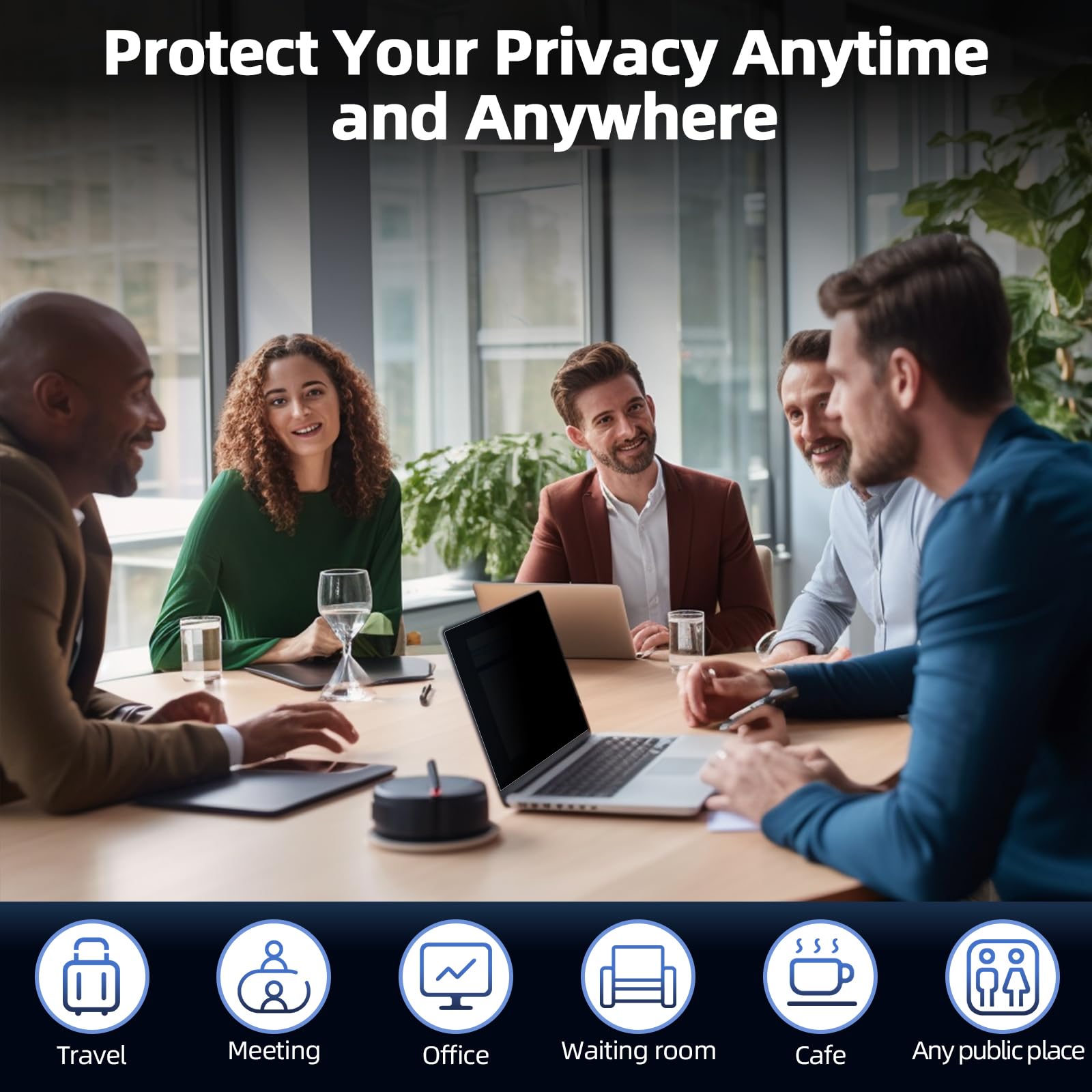 STARY Protezione Privacy Laptop 14 Pollici 16:9, Laptop Filtro Privacy Schermo Compatibile con HP/dell/Acer/Lenovo/Thinkpad/Samsung/ASUS, Rimovibile Antiriflesso Pellicola Protettiva Schermo per 14"